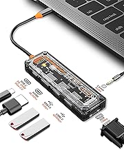 HUB USB C, Station d'accueil, avec HDMI 4K, VGA, PD 100W, USB 3.0/2.0, Audio et Micro 3,5 mm, Compatible avec MacBook Pro/Air et Autres appareils de Type C