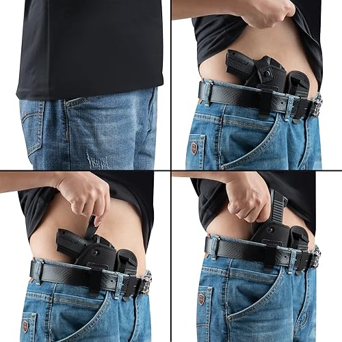 Miniatura 7 de Funda de pistola para mujereshombres, fundas universales IWB para transporte oculto, pistolera diestrazurda, se adapta a S&W M&P Shield 940 0.354 in