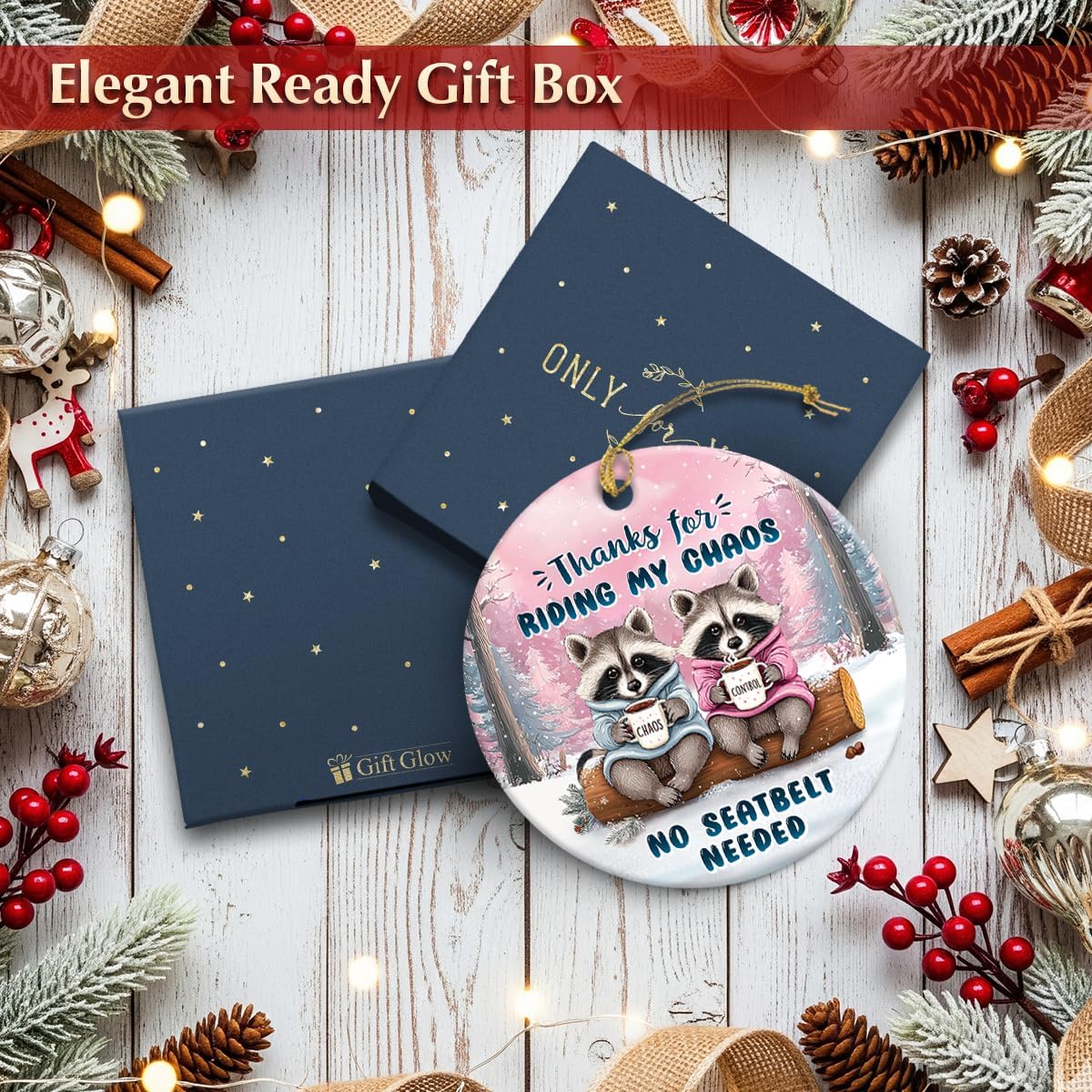 friendship christmas ornament, christmas funny gifts for friends women, men, bestie ceramic ornaments for xmas decorations, friends ornament for hanging decor