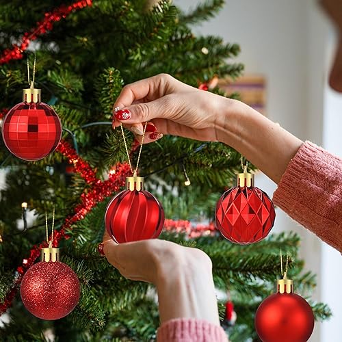 Miniatura 6 de 34 esferas decorativas de Navidad con cuentas de 26 pies, decoraciones para árbol de Navidad, bolas colgantes pequeñas y decoraciones de cuentas