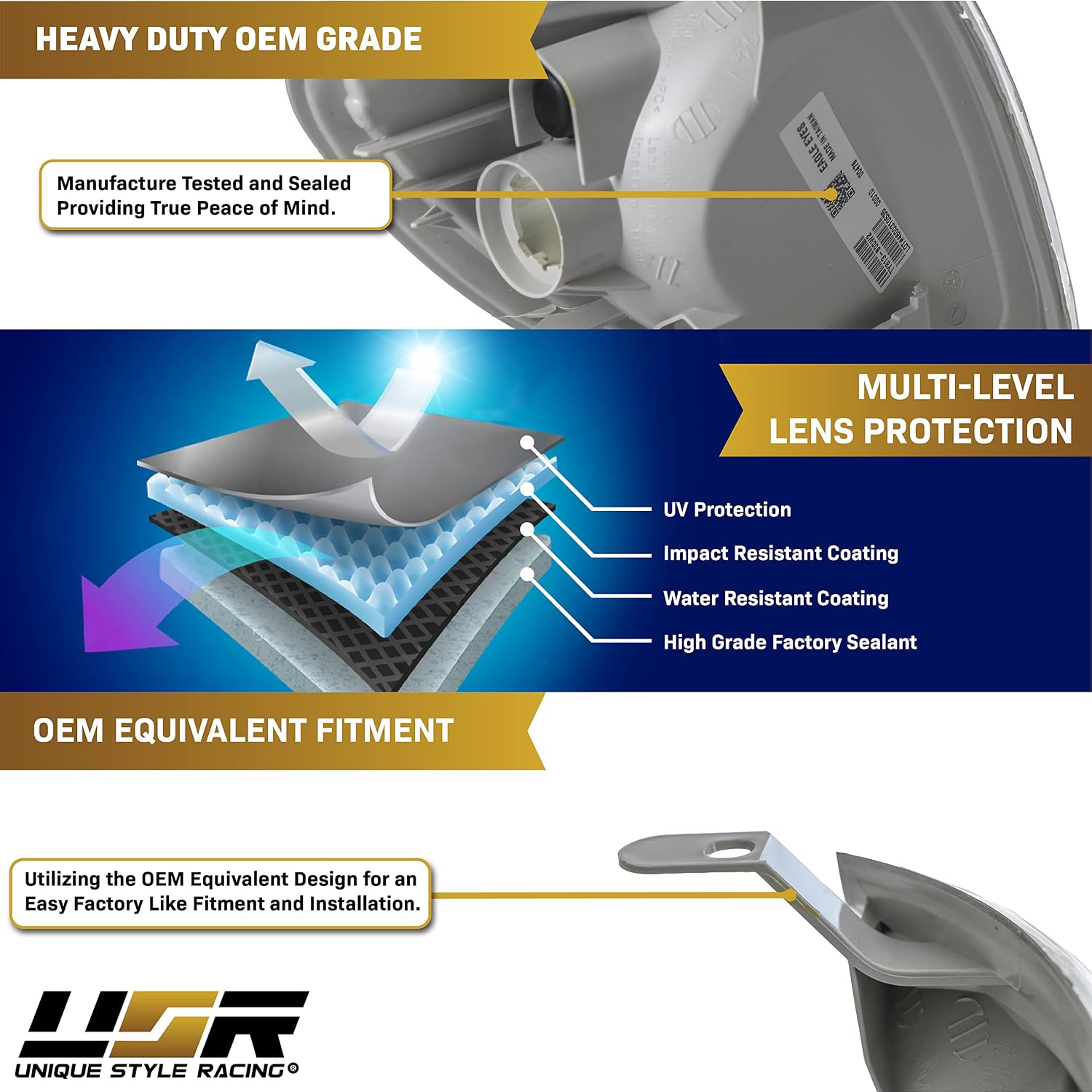 USR Tundra Sequoia Clear Corner Lights - Front Cornering Turn Signal Lamps (Left + Right) Compatible with 2005-2006 Toyota Tundra Regular and Access Cab Truck (Clear Lens, x4 Amber Bulbs + Sockets)