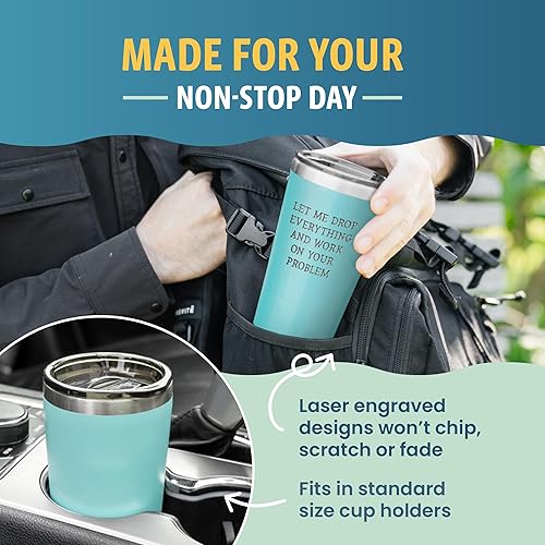 Miniatura 5 de Sodilly Vaso de acero inoxidable, idea de regalo humorística, adecuado para hombres y mujeres, vaso divertido para mujeres, tazas de café