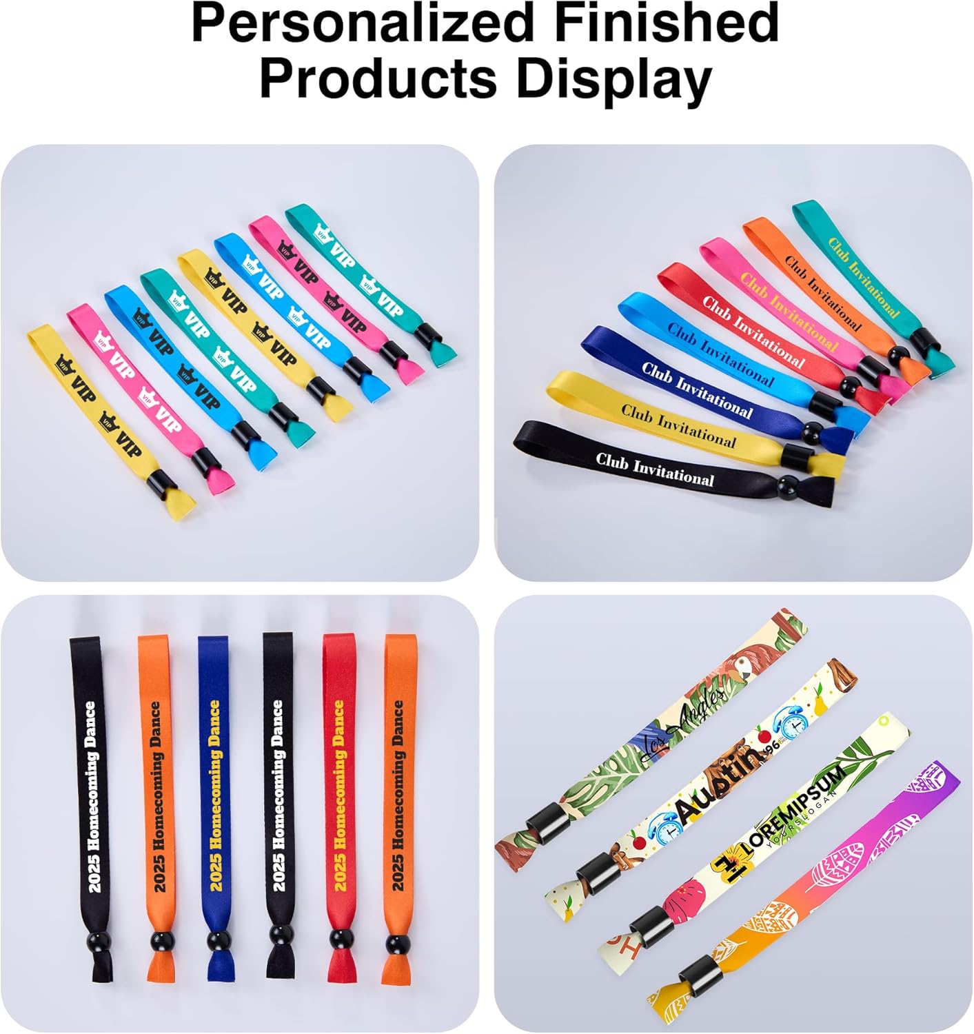 Personalized Cloth Wristbands Events 30-5000 Pack, Custom Cloth Wrist Bands Bulk with Text Logo Name, Customizable Colored Wrist Strap Bracelet for Events Party Concert Wedding Awareness Club - Image 8