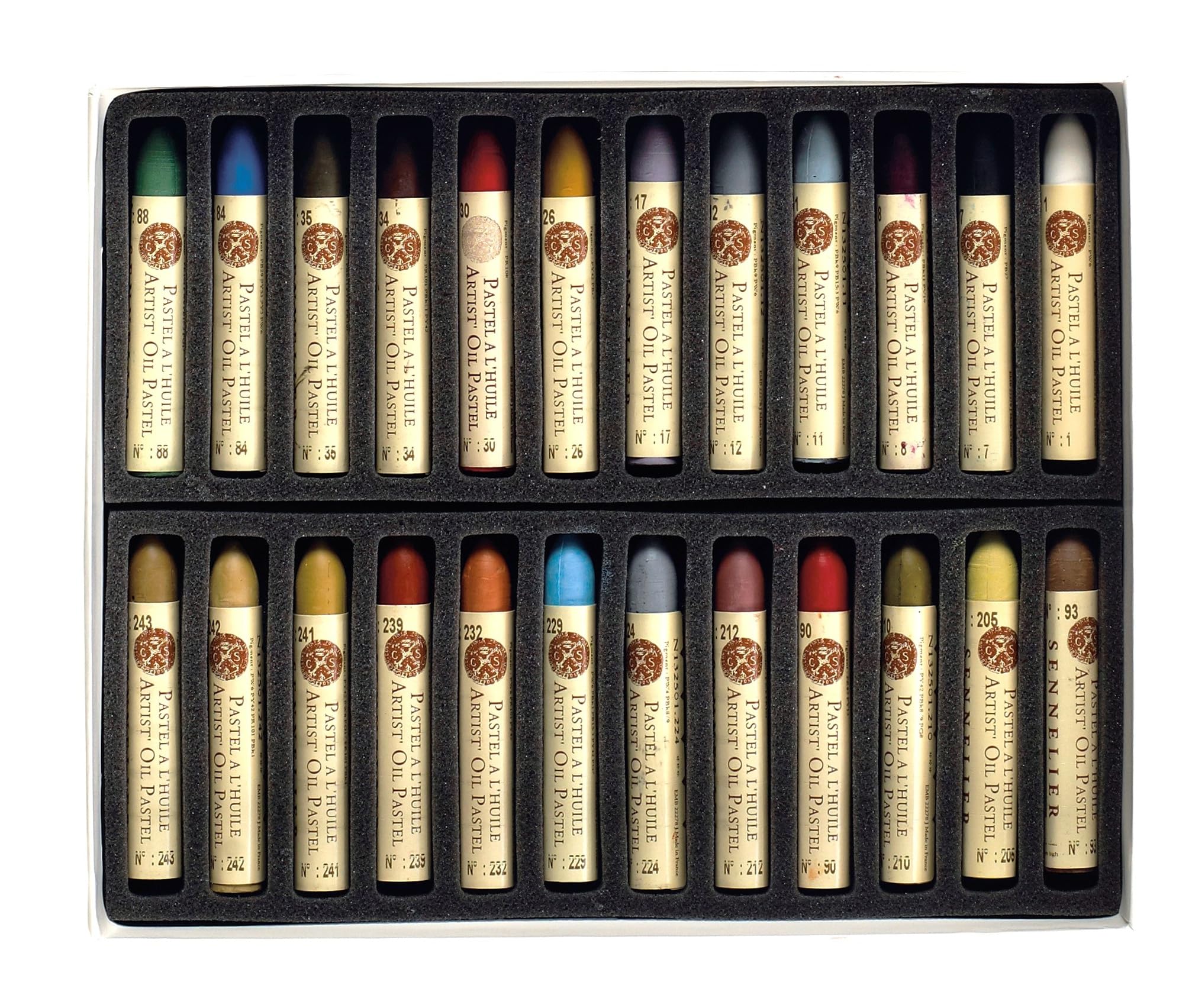 Sennelier Pastels Oil 24 colori Still Life - qualità artistica (importazione Francia) Made in France