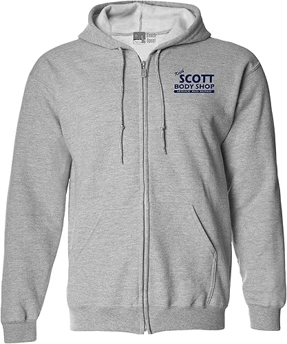 Zip Keith Scott Body Shop - Sudadera con capucha y cremallera para ambos lados
