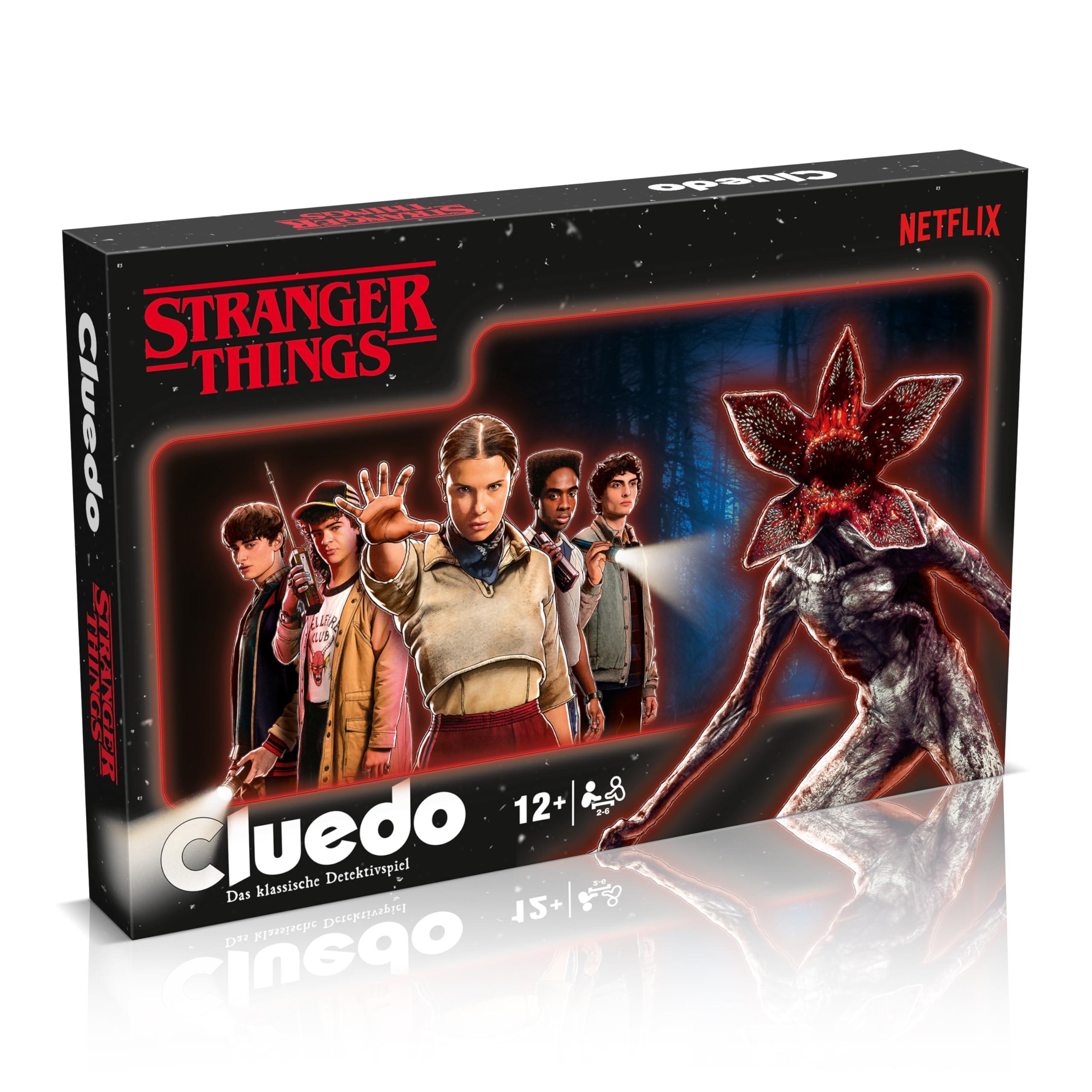 Winning Moves Cluedo Stranger Things Edition – Gioco di Indagine Detective Crimine Stranger Things – Gioco da Tavolo per 2+ Anni 12+ Anni – Tedesco