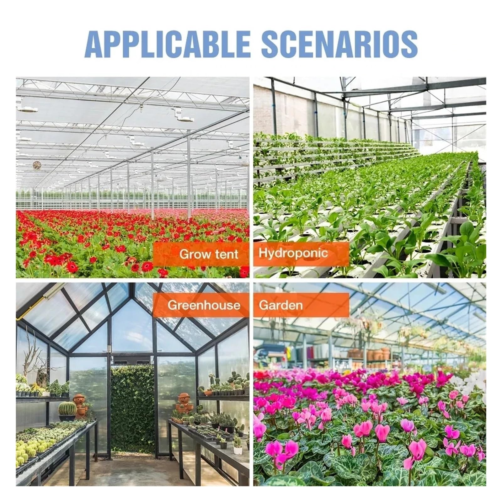 Lámpara de cultivo, Lámpara LED de espectro completo for cultivo, bombilla Phyto, luz for crecimiento de plantas, 1000W, 2000W, luz hidropónica, tienda de semillas de flores for interiores(2000W-A)