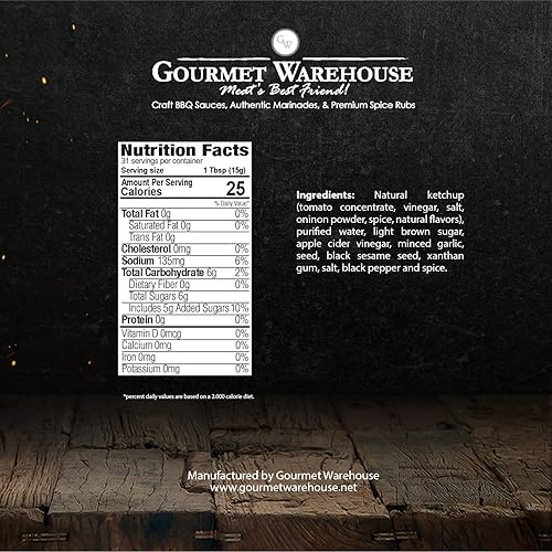 Vista 58 de Gourmet Warehouse Ketchup sin azúcar añadido, hecho a mano en pequeños lotes sin gluten, sin HFCS, deliciosa salsa apta para dieta cetogénica