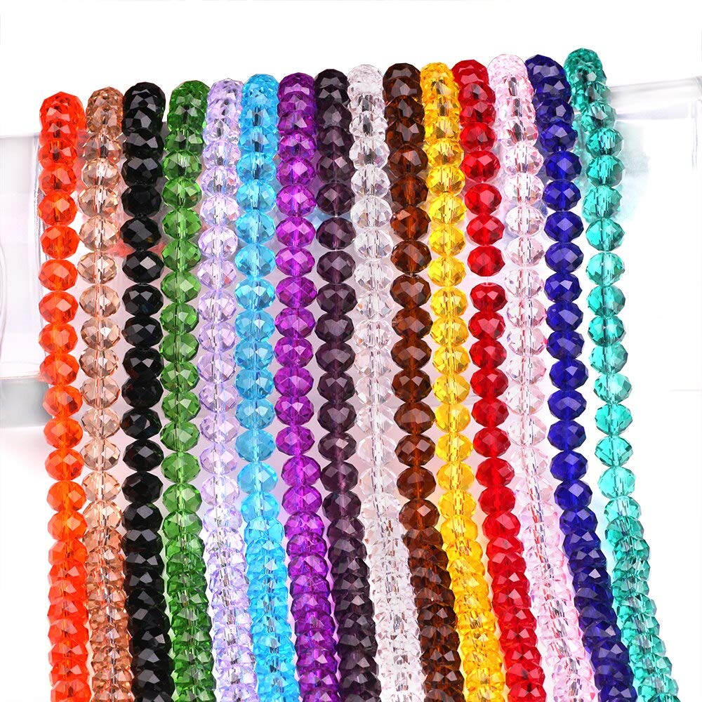 Luzhengyang 50 Paquetes De Cristal Facetado Rondelle