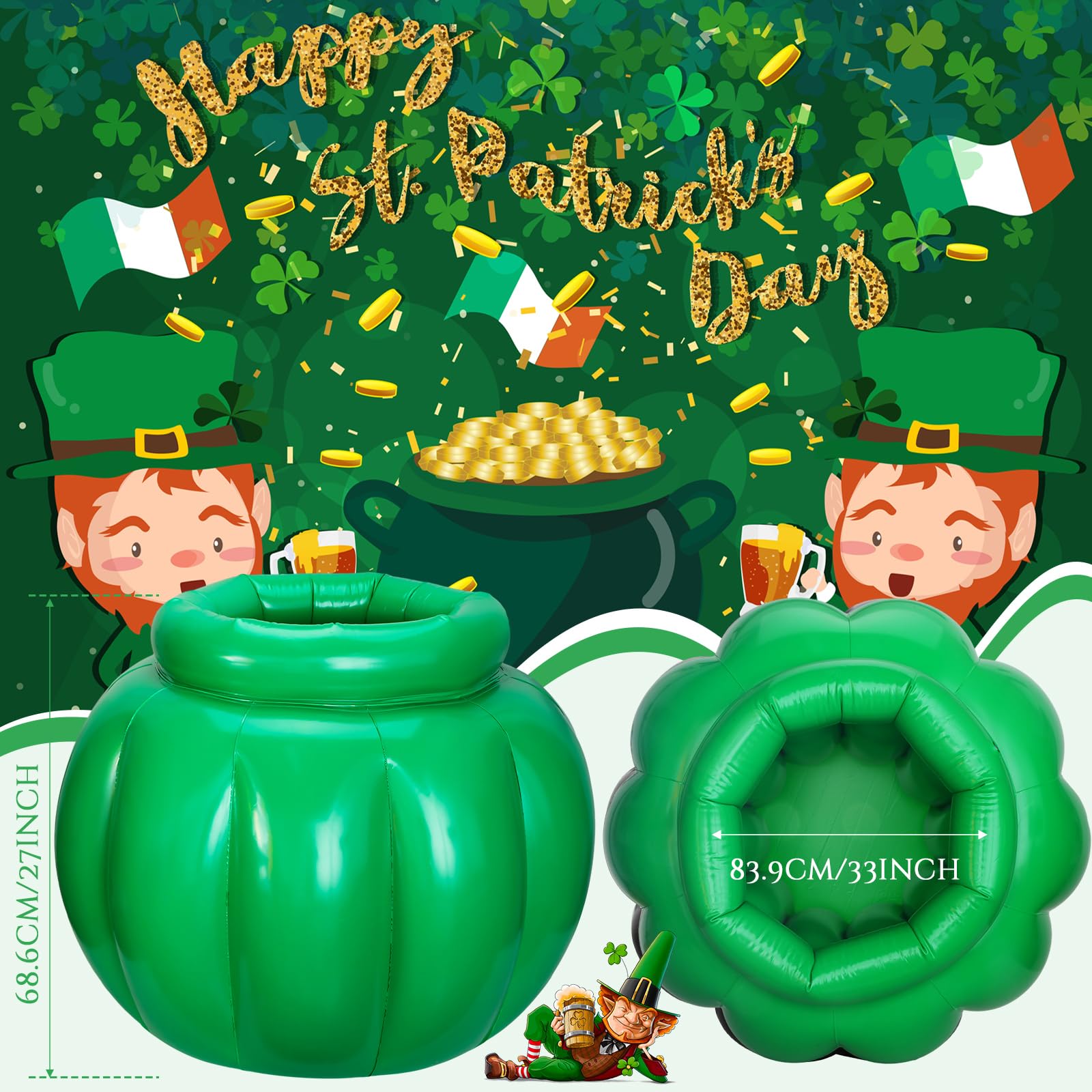 Aufblasbarer Halloween Kühler Hexenkessel - 56x41cm Getränkekühler Für Partys