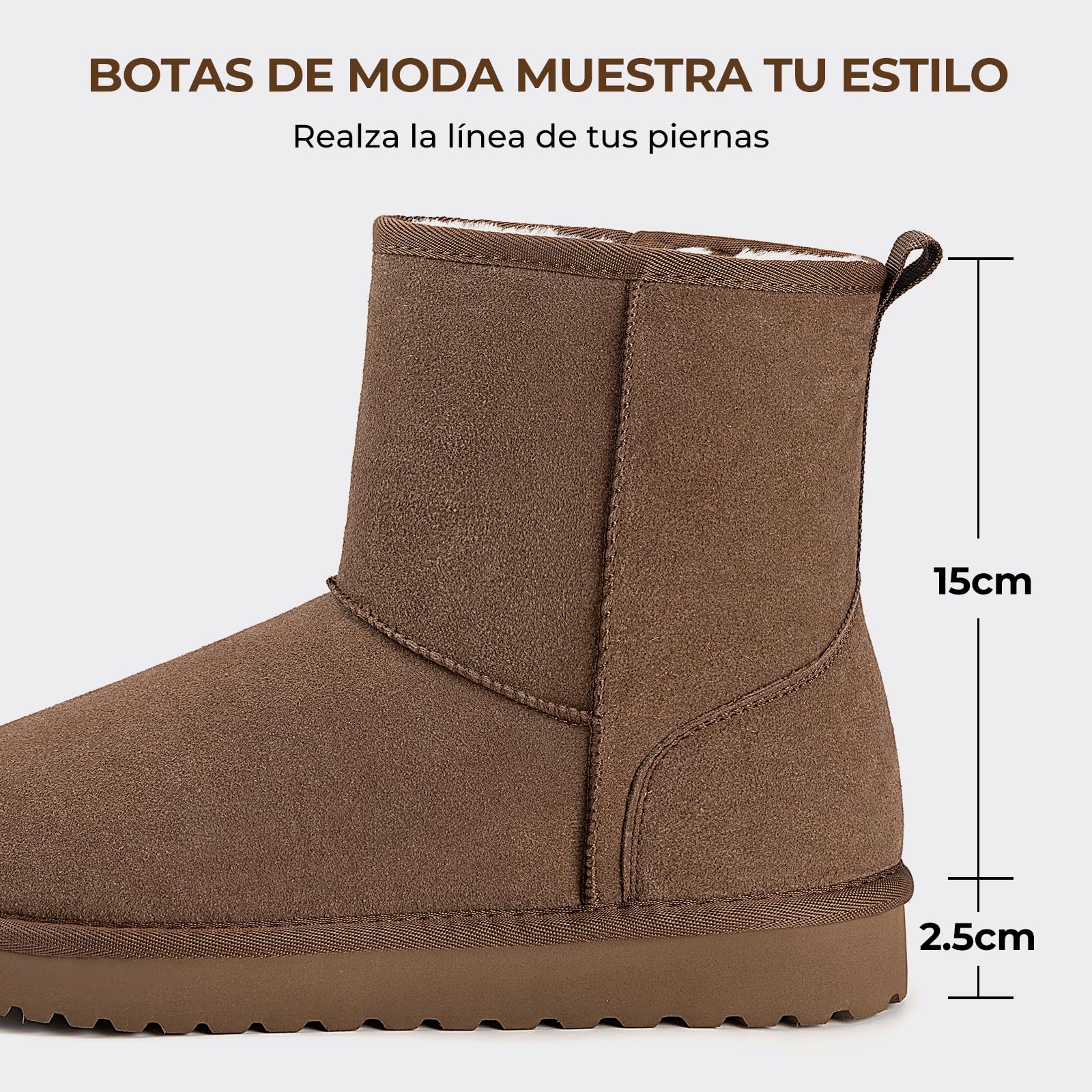 Mishansha Botas Mujer Invierno con Peluche Forro Zapatos Nieve