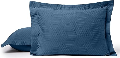 Threadmill Juego de 2 fundas de almohada de algodón tamaño estándar  Fundas de almohada de lujo 100% algodón para todas las estaciones  Aster