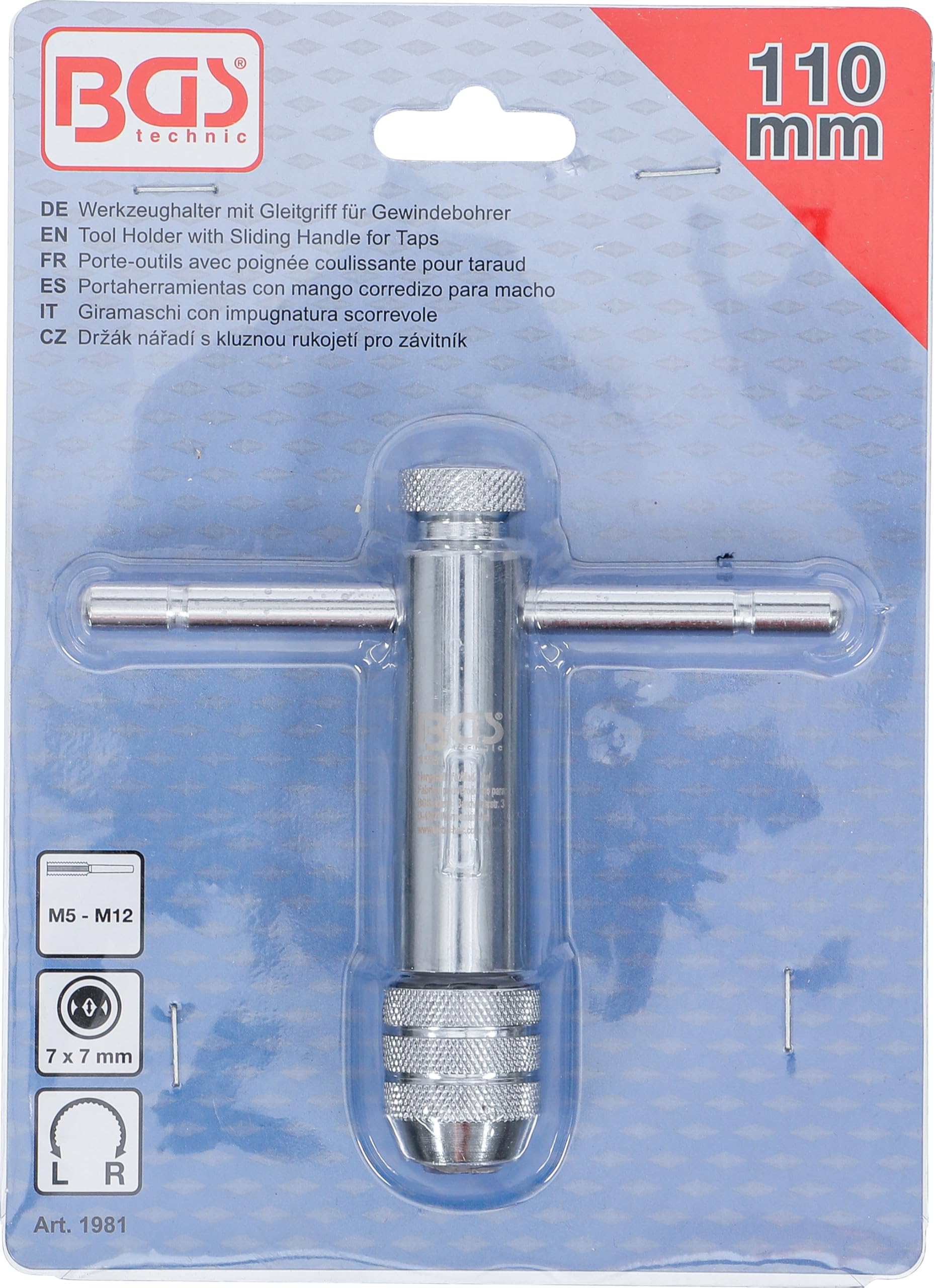 BGS 1981 | Giramaschi con impugnatura scorrevole | M5 - M12 | 110 mm