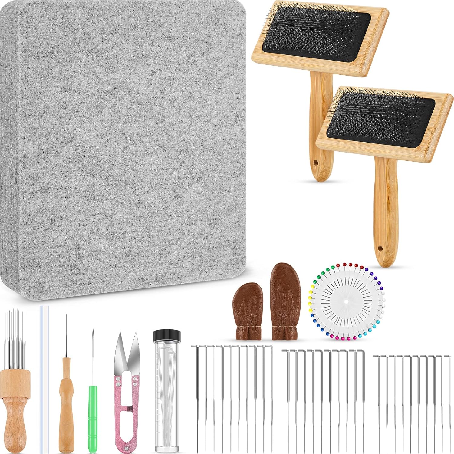 Tessco 41 Pieces Needle Felting Tools Needle Felting Kit