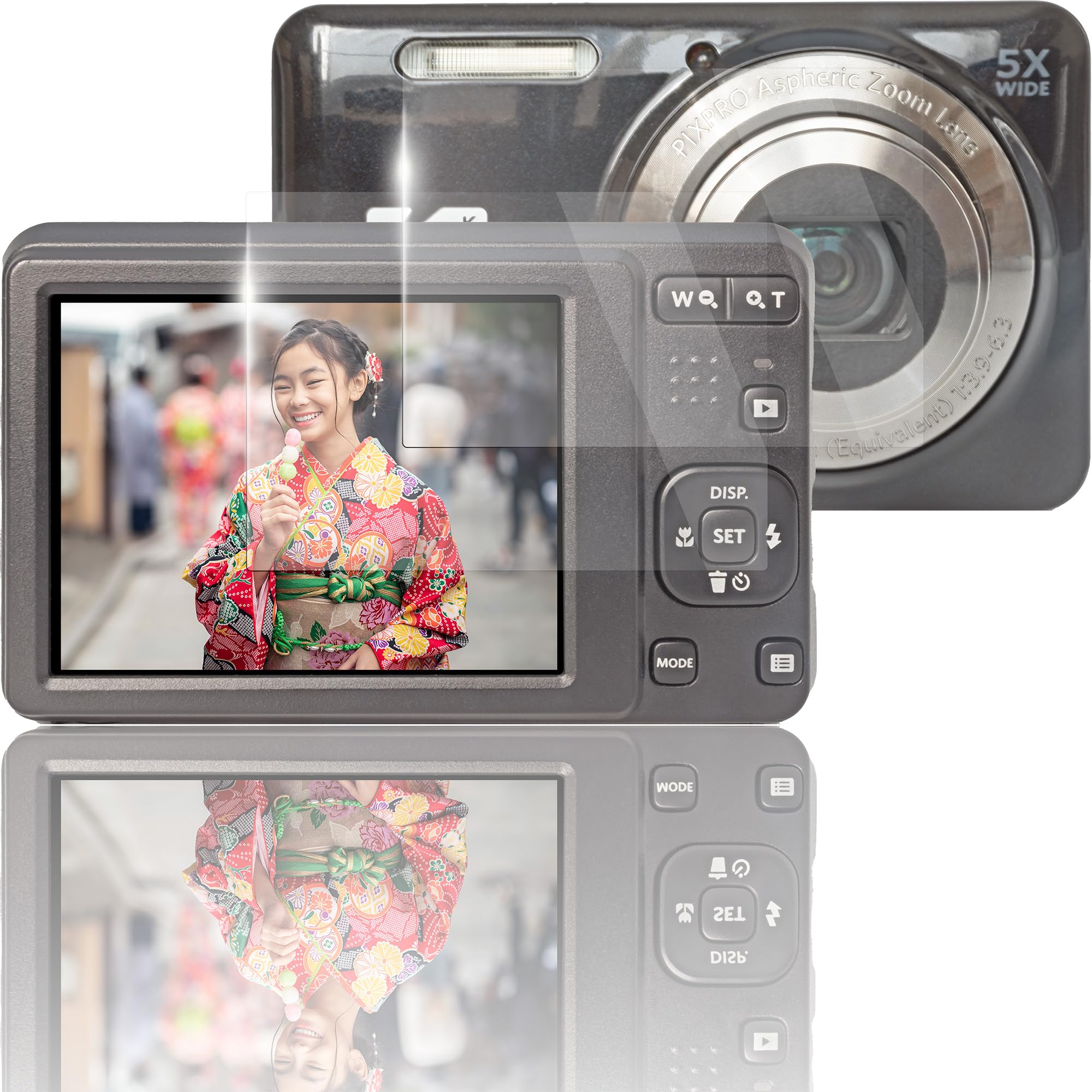 Amazon | ガラスフィルム PIXPRO FZ55 KODAKカメラ対応 液晶保護 
