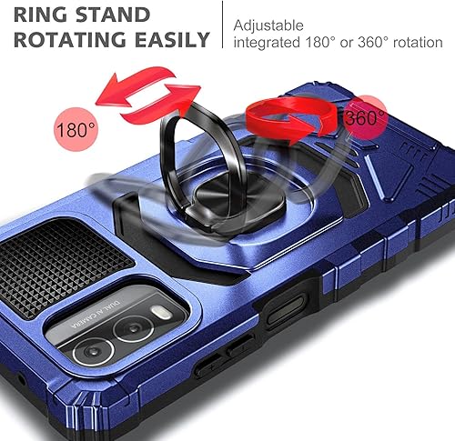 Miniatura 5 de NZND Funda para Nokia C210 con protector de pantalla de vidrio templado (cobertura máxima), protección de cuerpo completo grado militar, funda