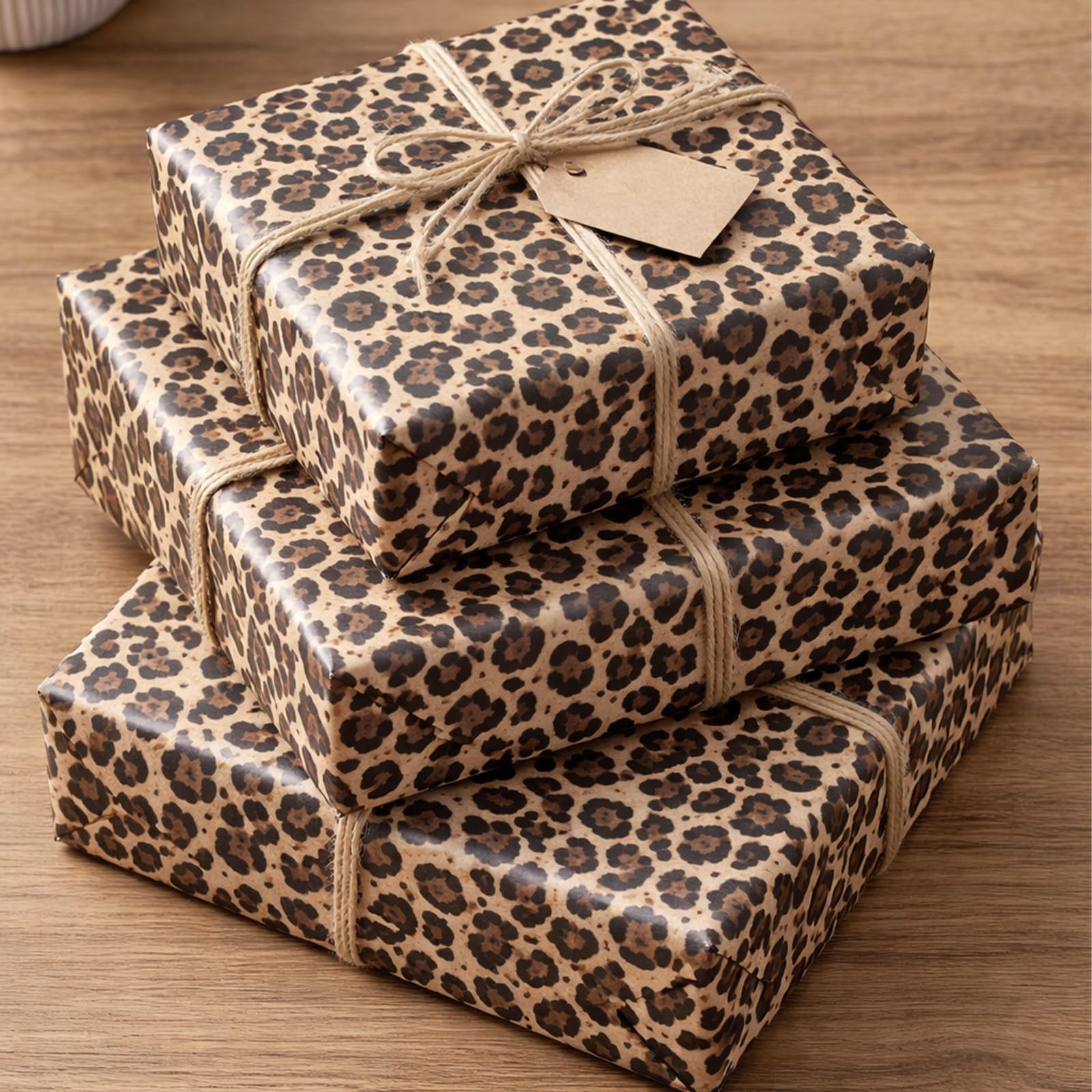 60 Blatt Leopardenmuster Seidenpapier, 35x50cm Gepardenmuster Geschenk Einpackpapier für Blumenstrauß DIY Basteln Geburtstag Safari Tier Party Hochzeit Fest