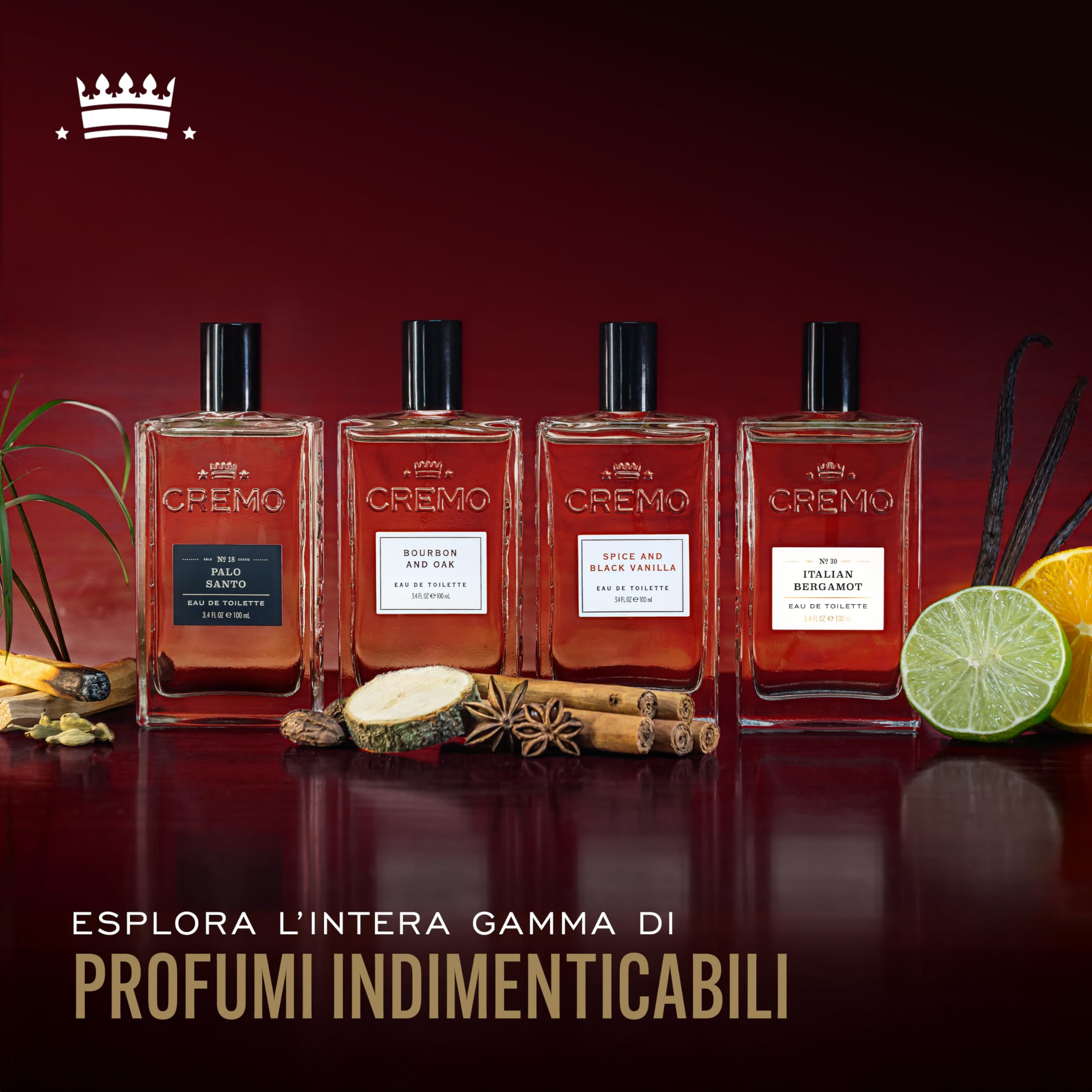 Cremo Italian Bergamot Eau de Toilette uomo - Fragranza agrumata - 100 ml | Creata da esperti di fragranze di fama mondiale, questa con fragranza iconica rivela note complesse e persistenti.