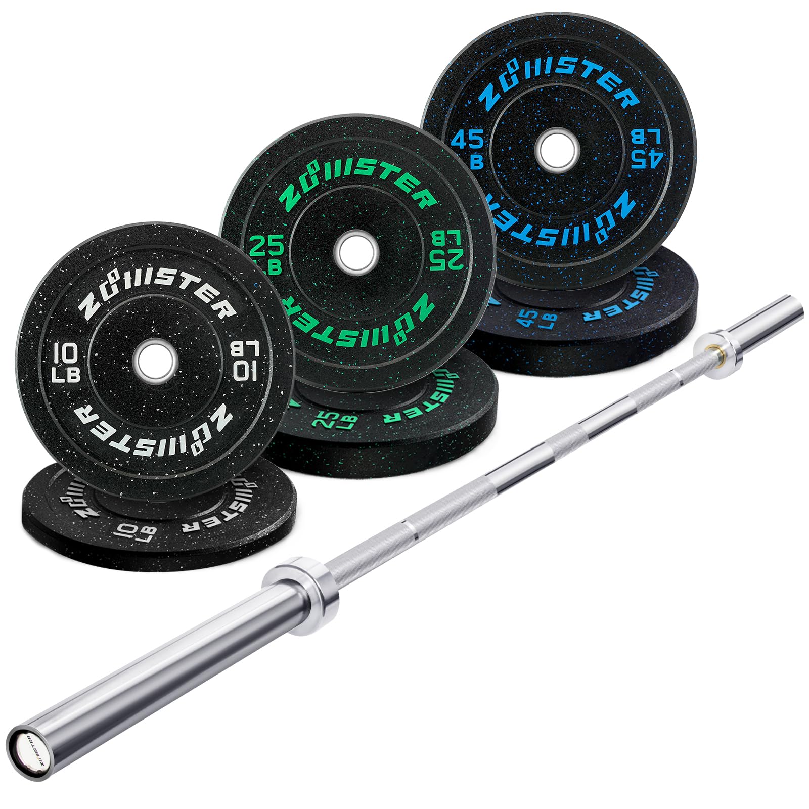 Bumper Plate Olympic Weight Plate High Bounce Bumper Weight Plate with Steel Insert Strength Training Weight Lifting Plate