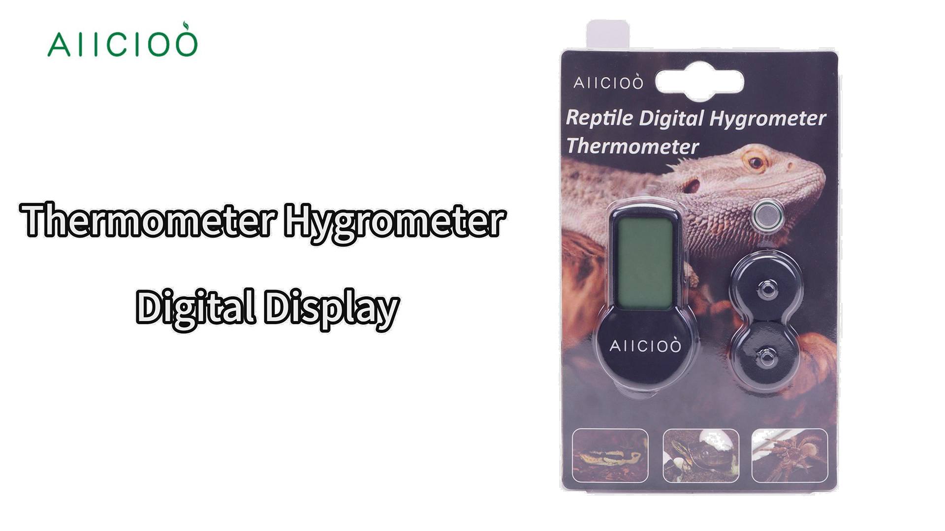 4PCS Reptile Thermometer And Humidity Gauge, 11.8-Inch