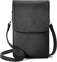 BOSTANTEN Klein Handytasche zum Umhängen, PU Leder Handy Umhängetasche Damen, Handytasche mit Geldbörse zum Umhängen, handtasche damen umhängetasche für Designer Schwarz