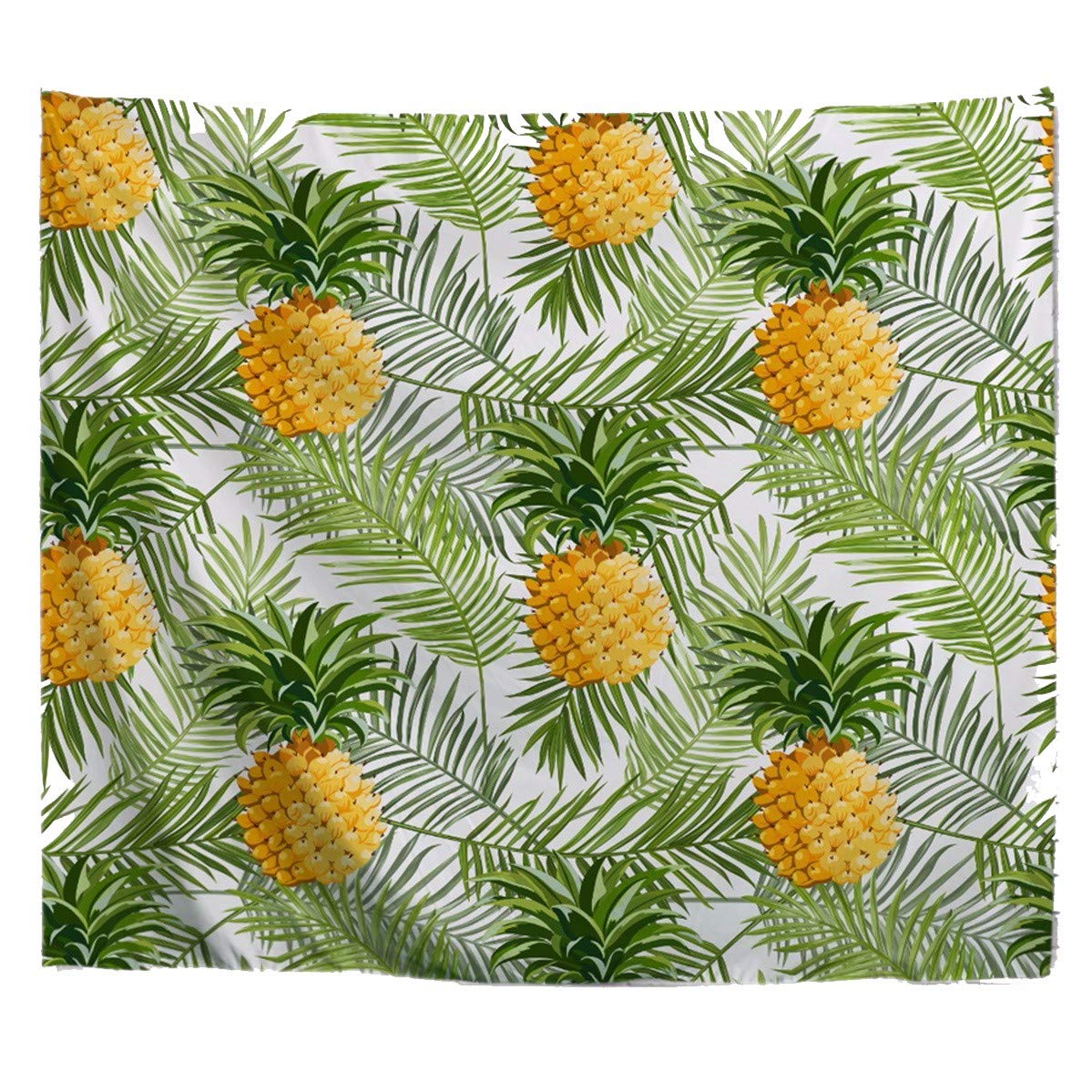 A.Monamour Tropical Dark Green Banana Palm Tree Leaf Plants Themed Print Fabric Tapestry Wall Hangings Blanket Bohemian Bedspread Cover Hippie Beach Towels Bedroom Living Room Dorm 153X102Cm/60"X40" — view 29