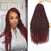 Vista 22 de Cabello Corto PassionTwist de 8 Pulgadas Cabello Pre-retorcido Passion Twists Cabello de Ganchillo Pre-enrollado Cabello Rizado de Ganchillo para 1b