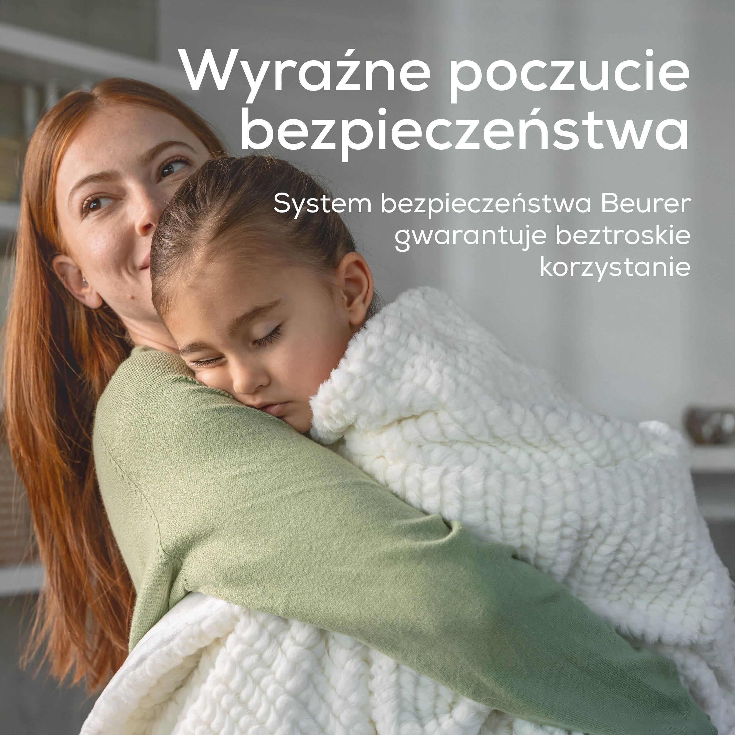 Beurer Helsinki koc elektryczny, przytulny koc grzewczy z luksusowego materiału wierzchniego z 6 poziomami temperatury, z automatycznym wyłączaniem i systemem bezpieczeństwa, można prać w pralce