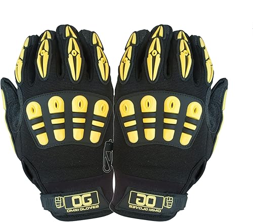 Gig Gear Guantes de trabajo para pantalla táctil de alta visibilidad para todo propósito, guantes originales (XXL) - Versión original Negro/Amarillo