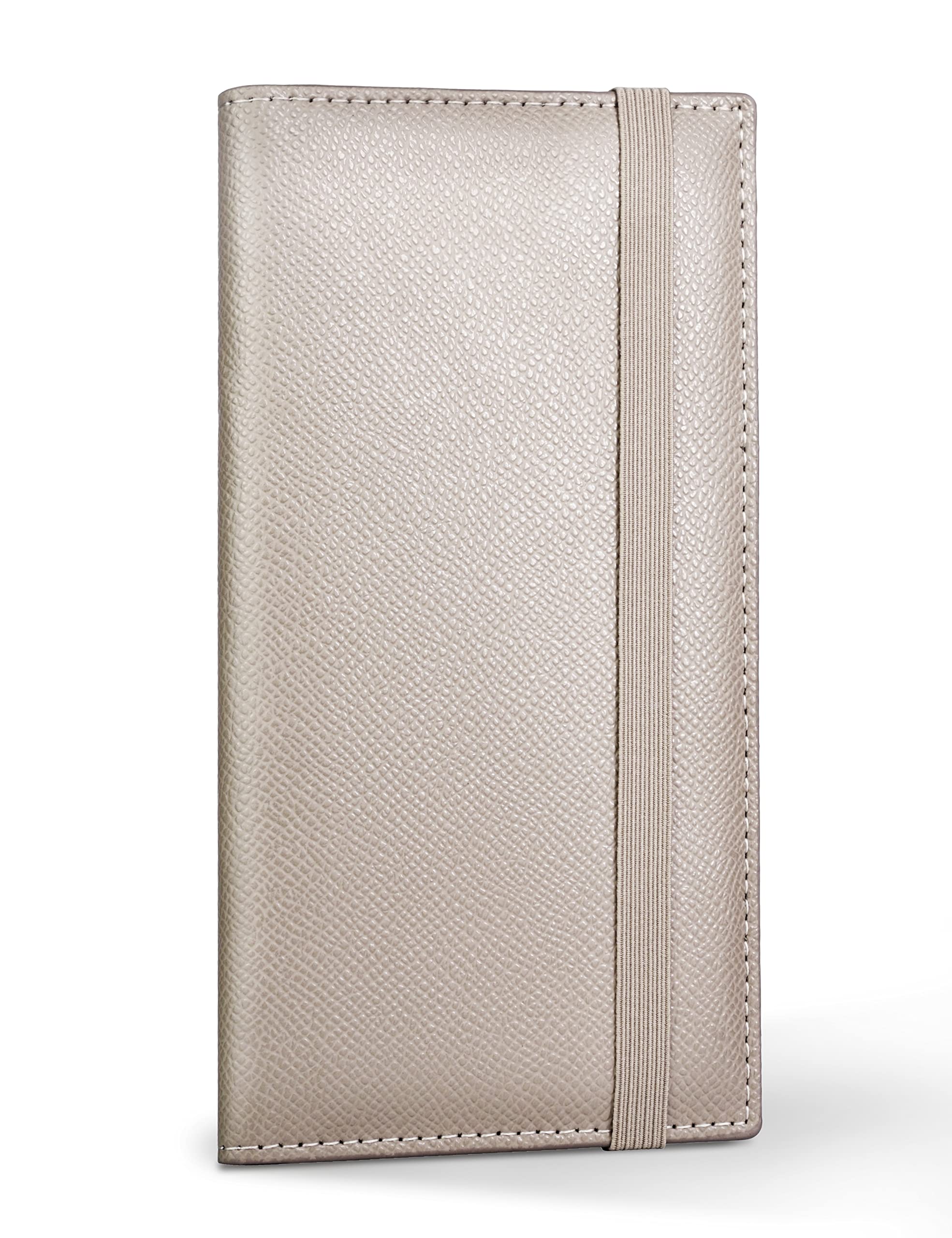 Yarnic Sand Solid Checkbook Cover with Pen Holder & Built-in Plastic Divider for Duplicate Checks, Adults & Youth, Unisex — image 1