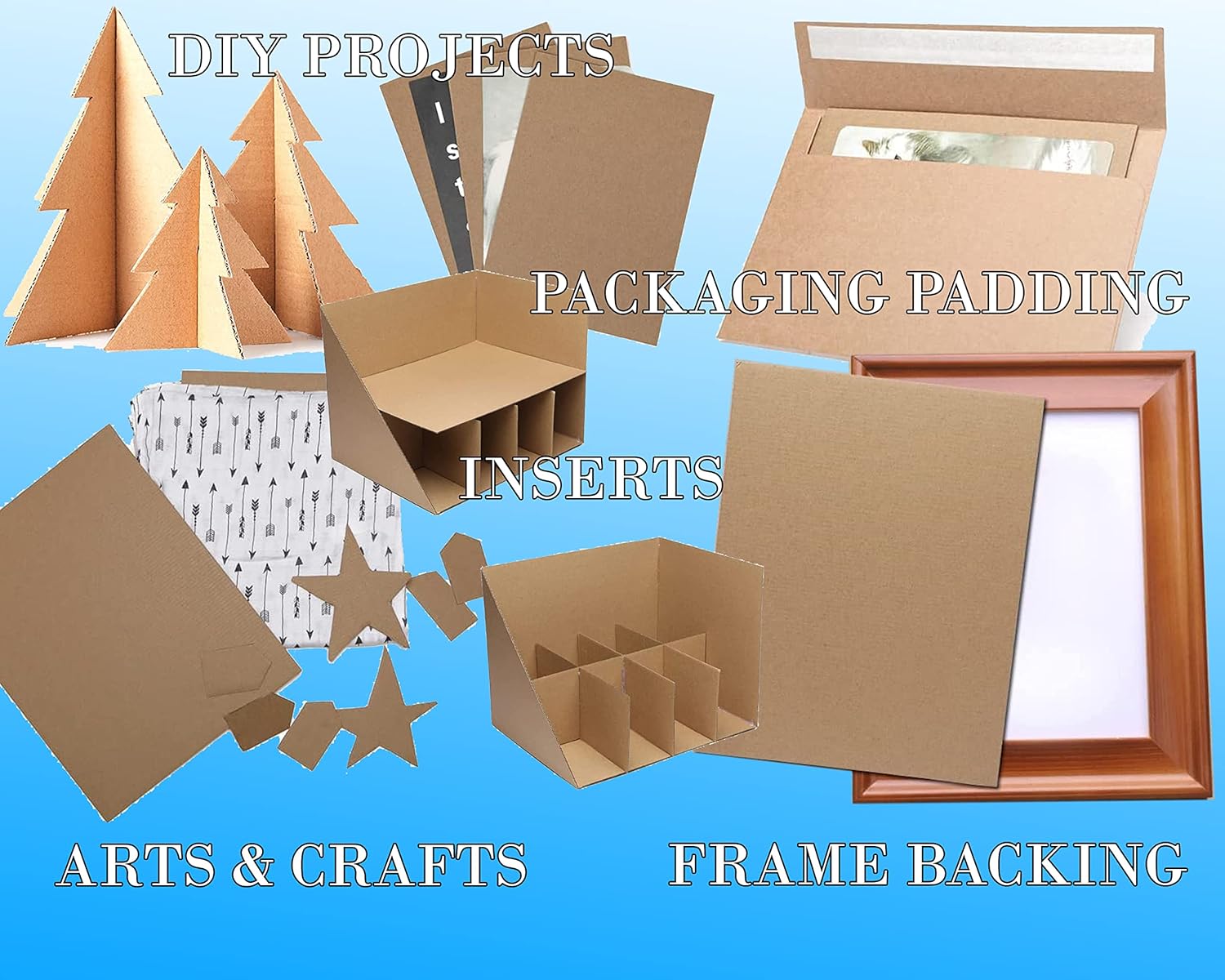 12x16 Large Cardboard Sheets Target Backer 100 Pack 3/16" Thick Corrugated Cardboard Blanks 16x12 Flat Cardboard Dividers, Inserts for Mailers Hard Sheets for Packing, Mailing, Moving, Shipping,Crafts