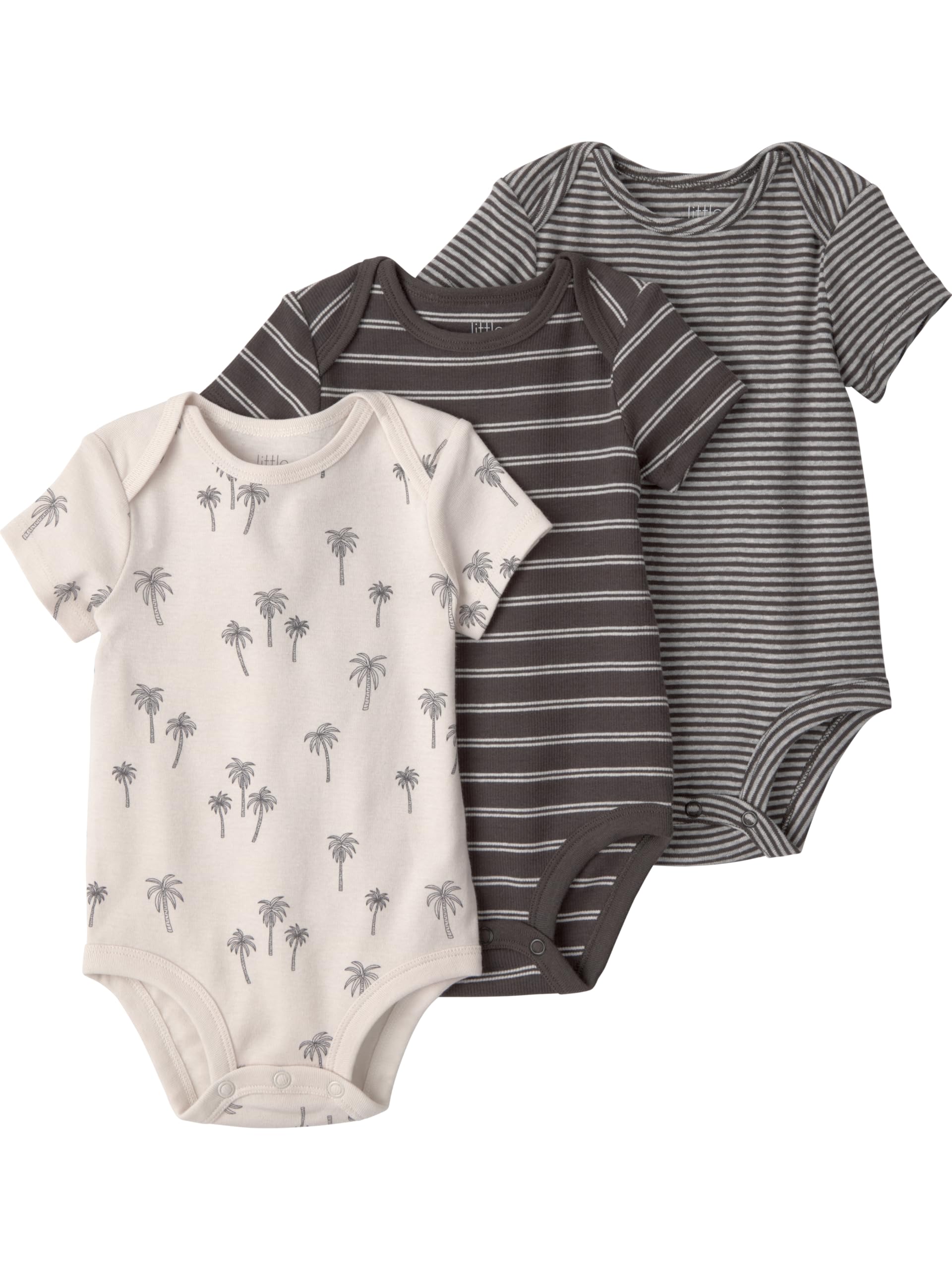 little planet by carter's Unisex Baby 3-pack Short Sleeve Bodysuits Made With Organic Cotton