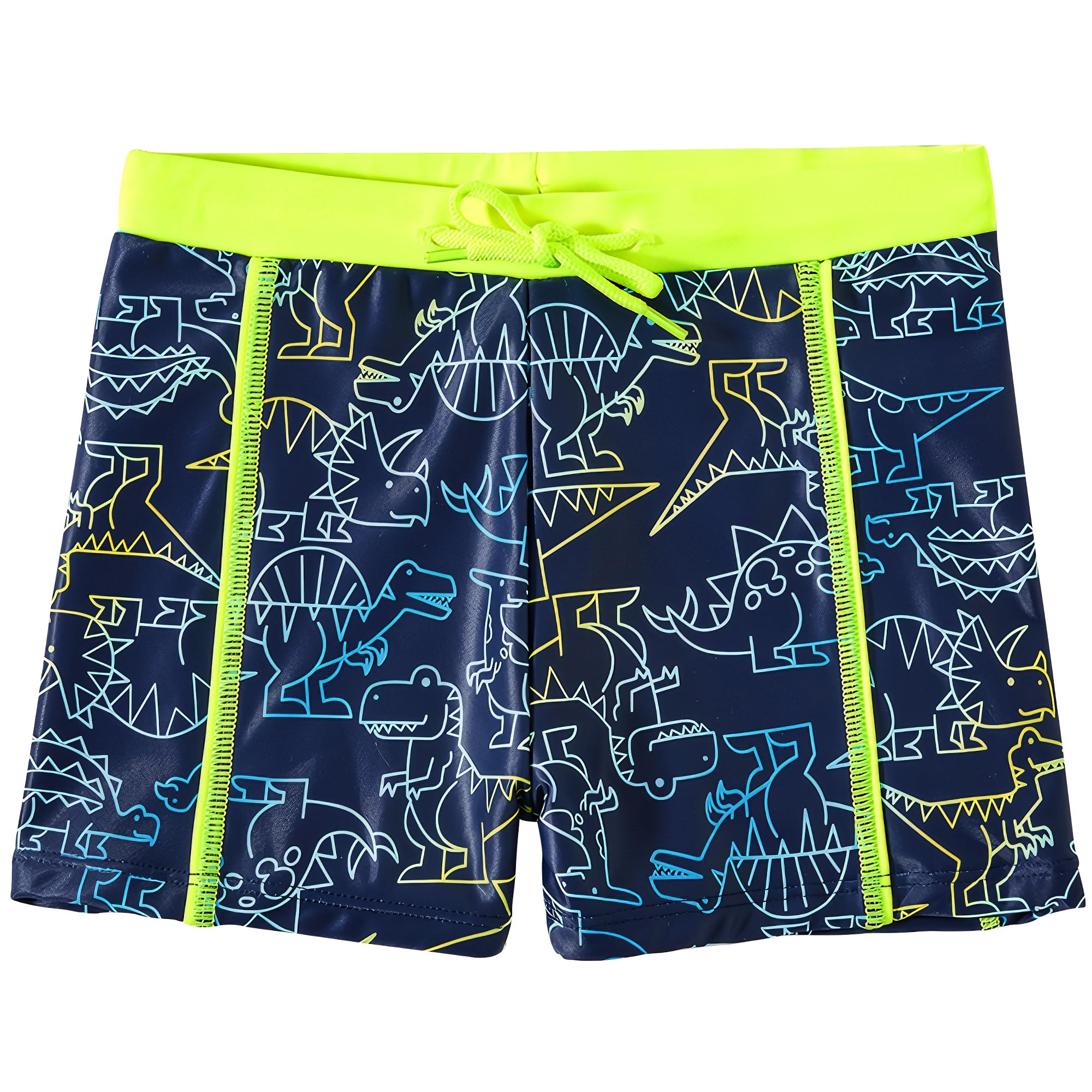 FILOWA Bañador Natacion Niños Corto Shorts de Baño con Forrado e Ajustable Cordón Traje de Baño Secado Rápido Short Bañador Estampado Playa Piscina Surf Pantalones Cortos para Adolescentes 7-14 años