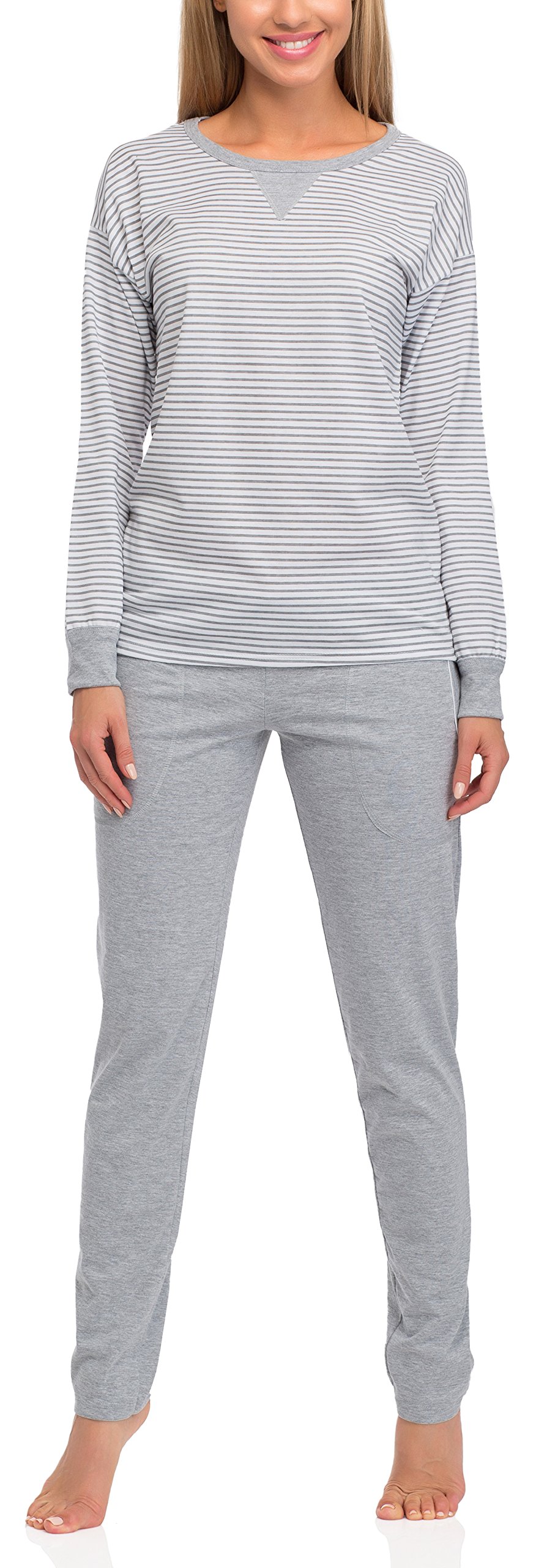 Pyjama long en coton, imprimé cœur Petit Bateau rouge/blanc | La Redoute