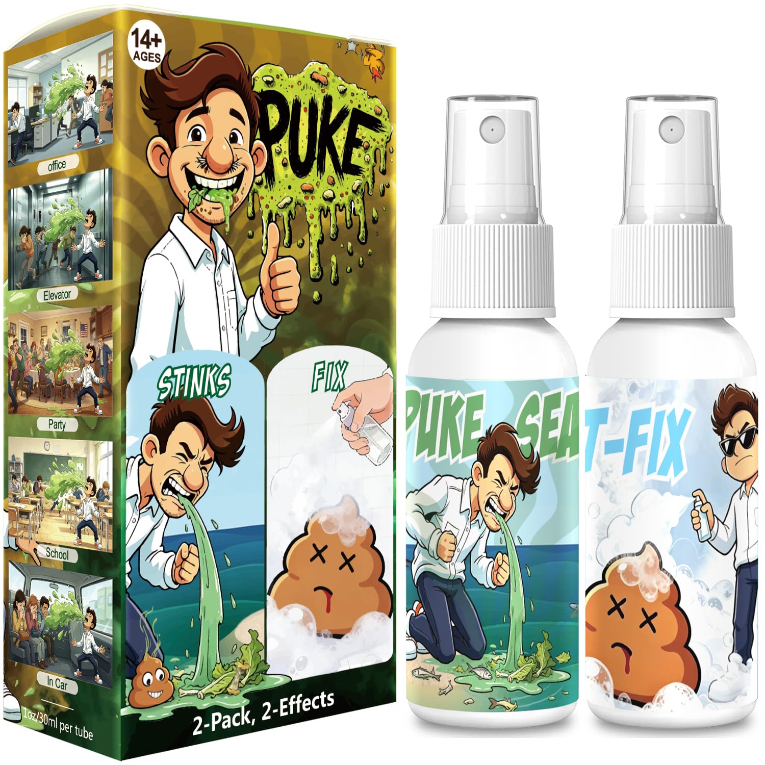 PARNIXS Extra Strong Fart Spray Joke, Poop Stink Spray for Prankster, Christmas Pranks Gifts，Add deodorizer