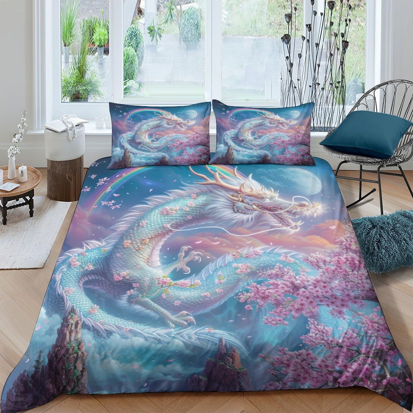 Parure de lit 200x200 respirante avec fermeture éclair chic