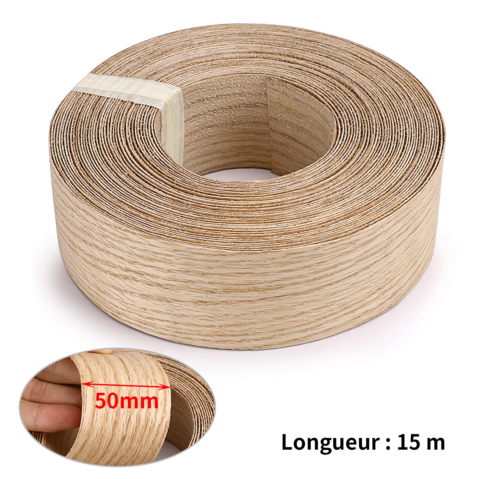 Nastro Impiallacciatura Quercia 22 Mm X 50 M | Termoadesivo | Per Bordi Mobili E Fai Da Te