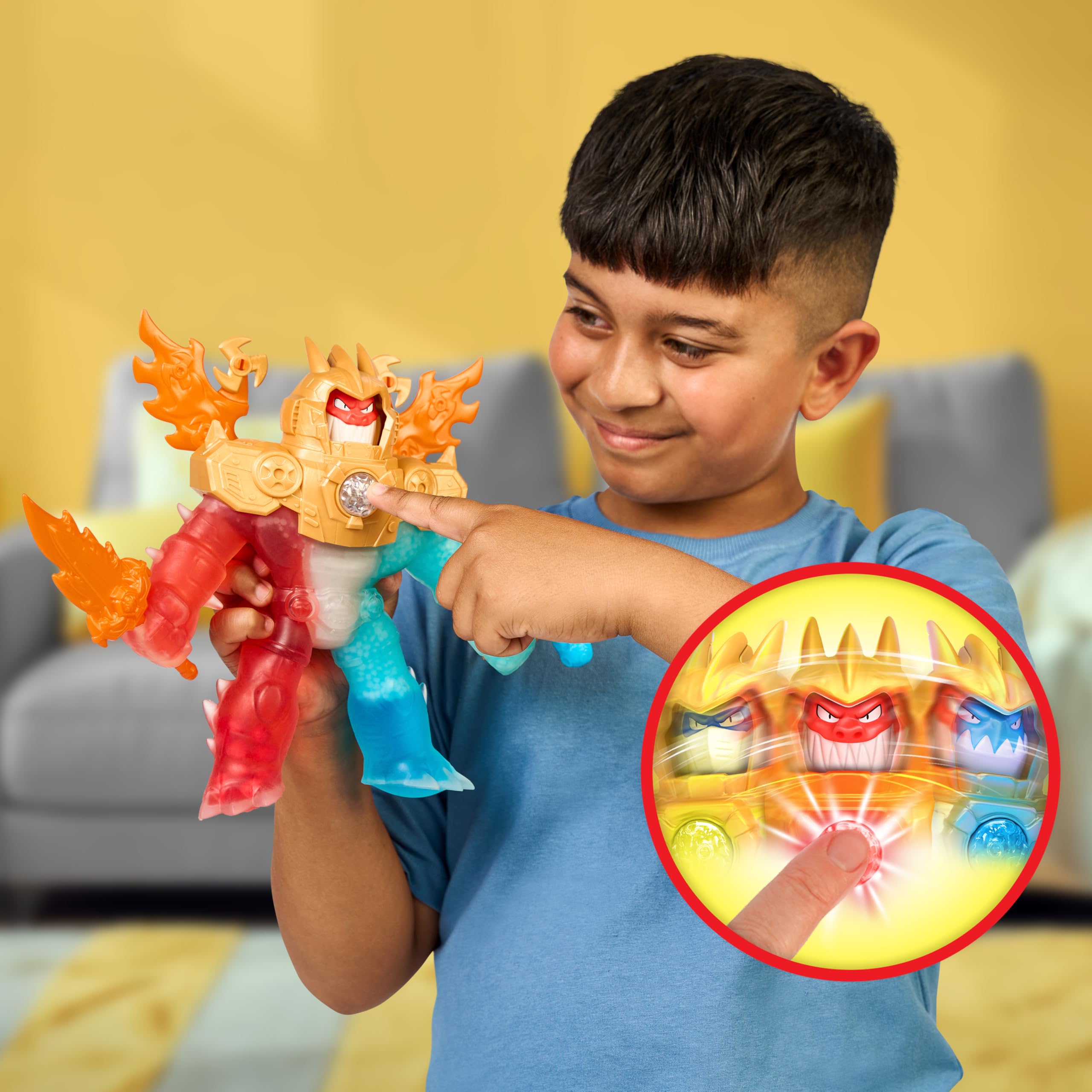 Heroes of GOO JIT Zu GOO-Tron Supreme kombiniert die Kraft von Blazagon, Pantaro und Thrash in 1 Ultimate Hero.