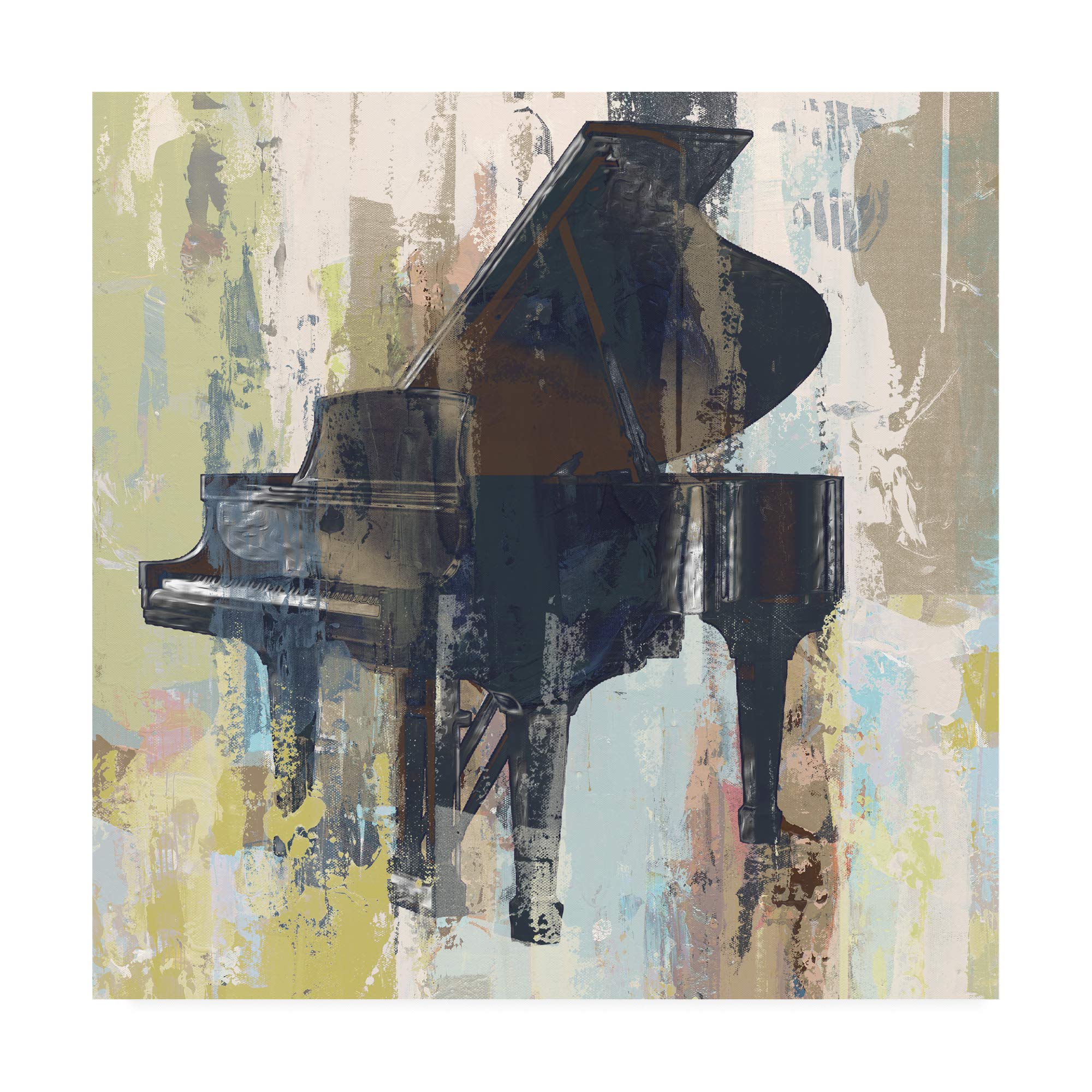 Trademark Fine Art Bluebird Piano by Studio W-DH, 18x18