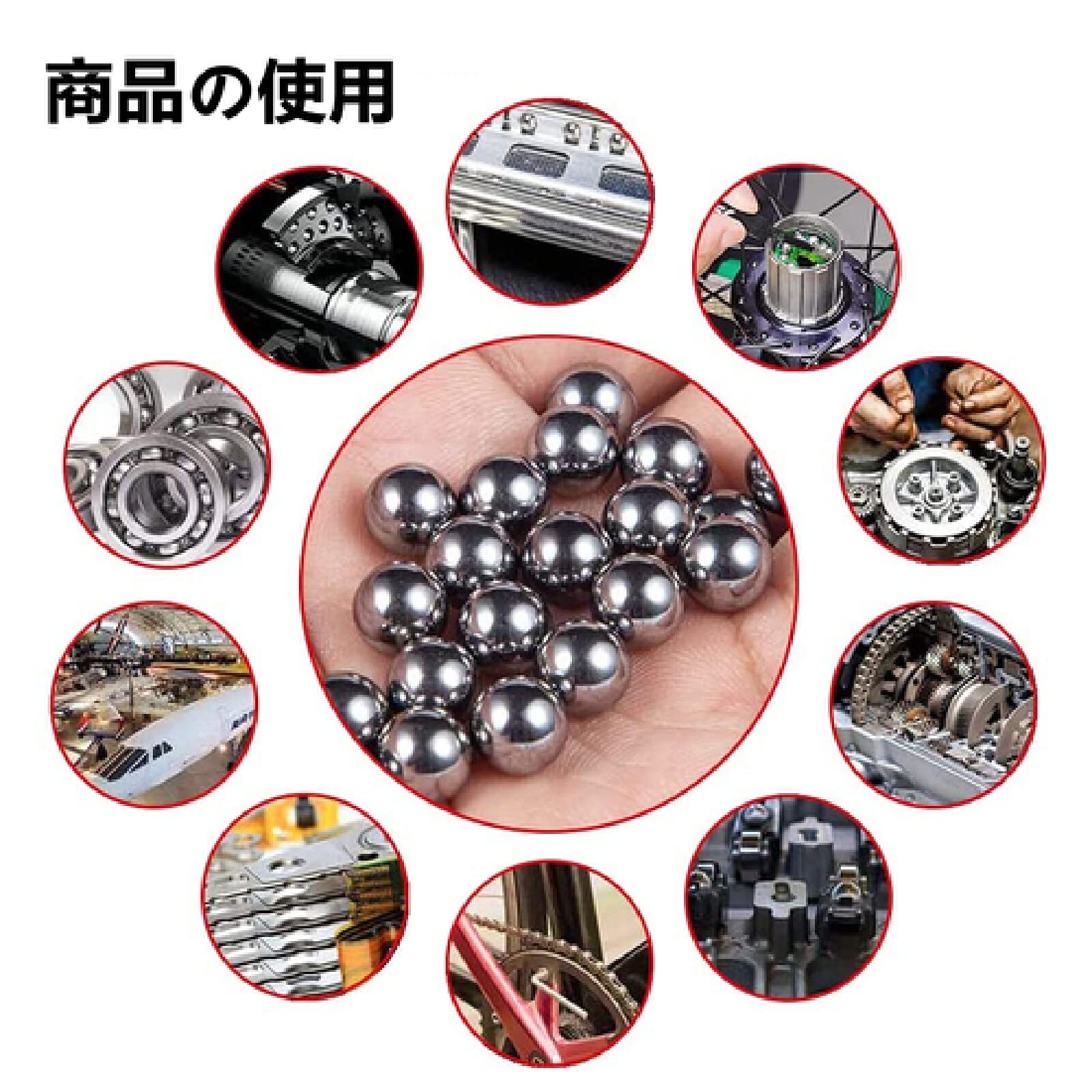 Rodamientos de bolas, Bolas de rodamiento, bola de acero con rodamiento de alta precisión, bola de acero brillante, bola de acero, 1 kg(3mm)