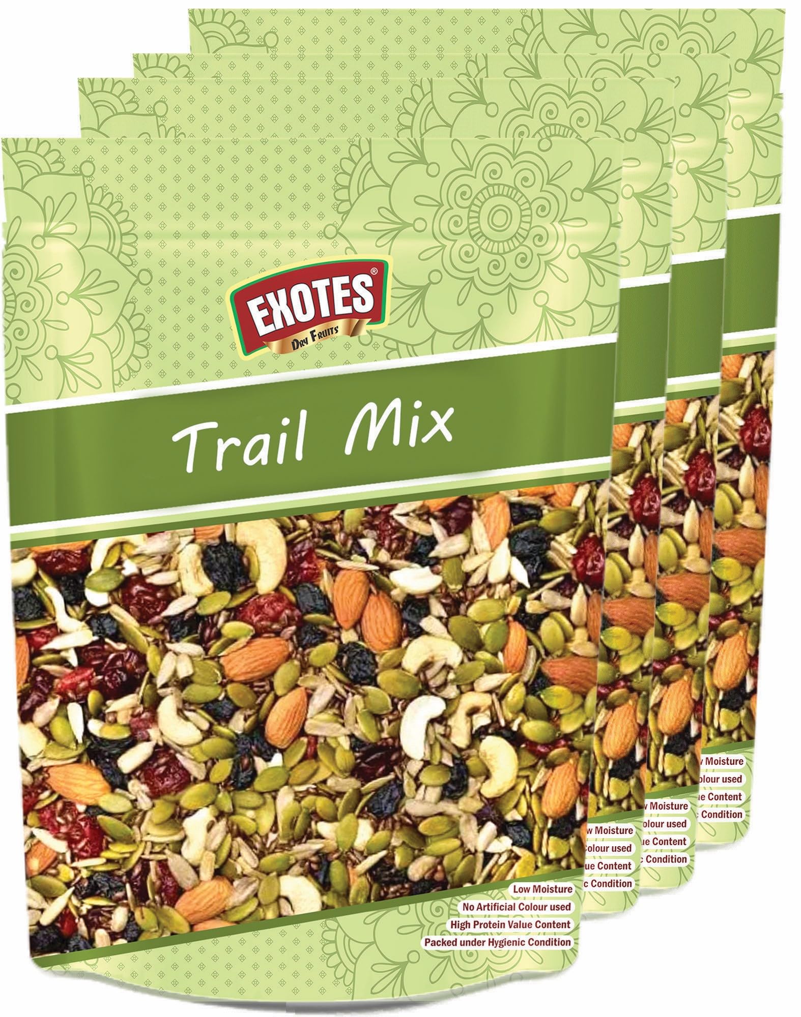 Exotes Dried Fruits Nuts And Seeds (Dried Trail Mix/Breakfast, 800g (4x200g))-picture-20