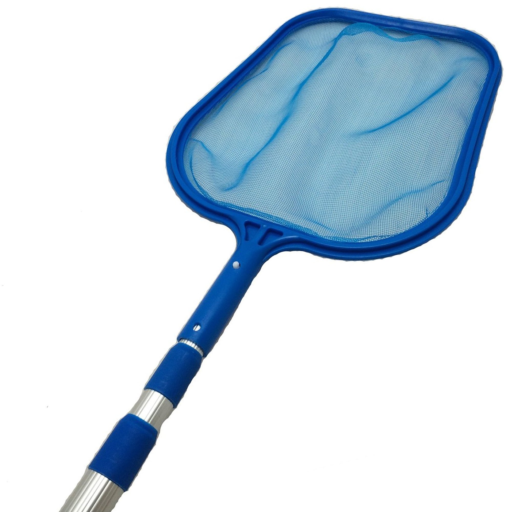 0863 - Retino con manico telescopio per Piscina, in alluminio, 27x70x12 cm