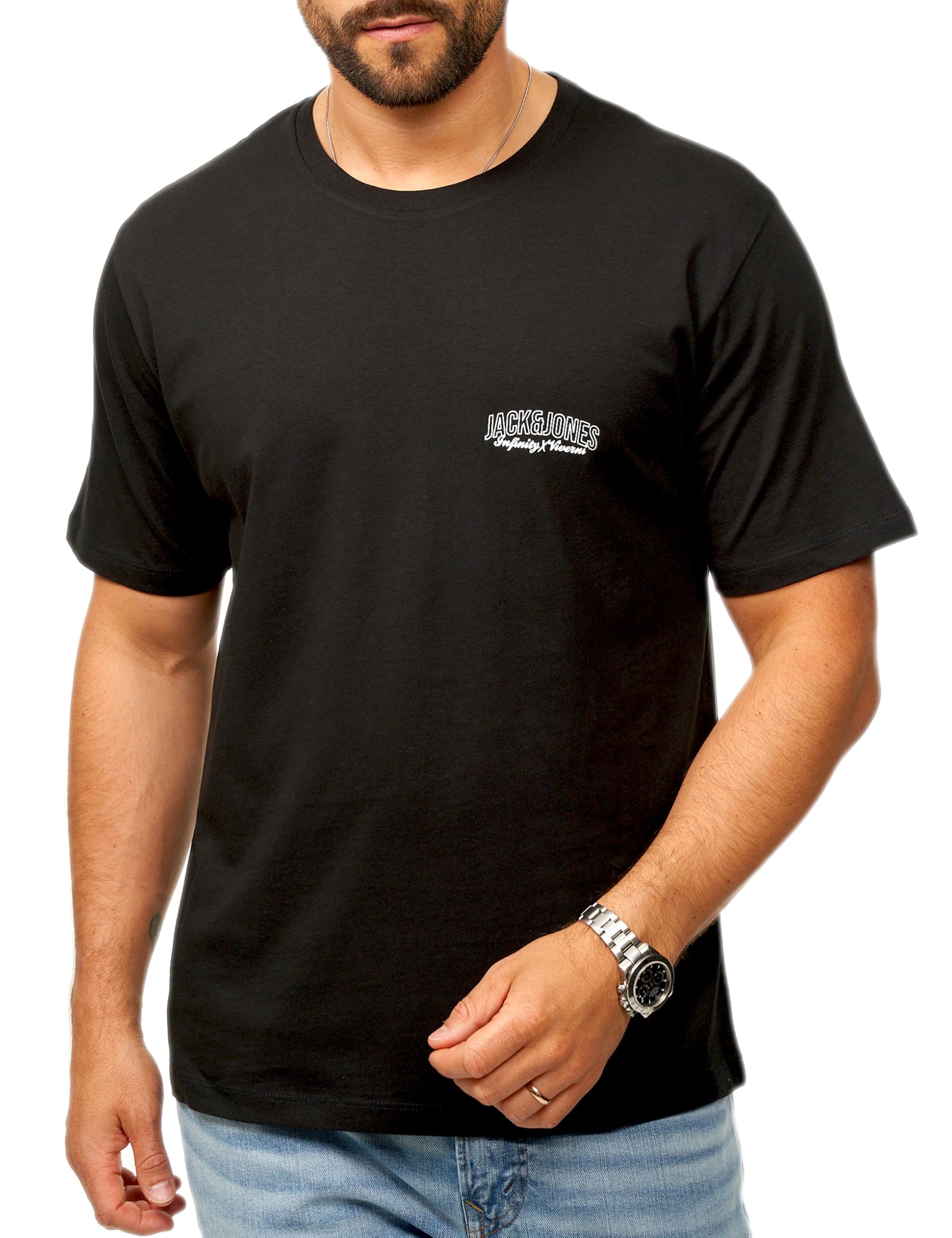 JACK & JONES Herren T-Shirt Infinity O-Neck Shirt Kurzarmshirt