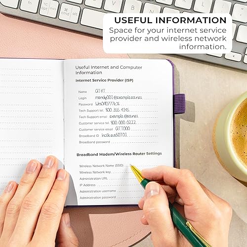 Miniatura 119 de Clever Fox - Libreta de contraseñas con pestañas alfabéticas, organizador de direcciones de Internet, tamaño pequeño de bolsillo, para inicios de