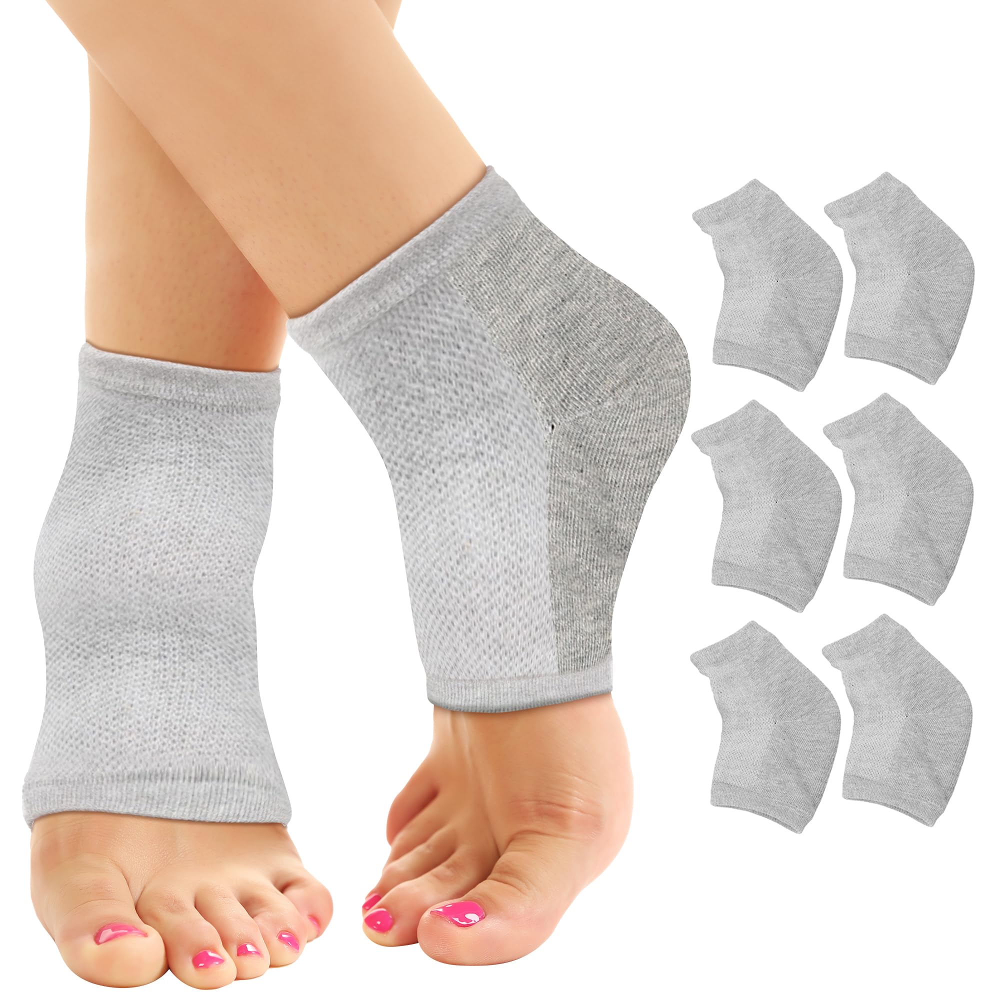 Moisturizing Socks for Women & Men | Aloe Vera Cracked Heel Treatment | Foot Callus Remover | Aloe Socks for Cracked Heels & Dry Feet | Lotion Infused