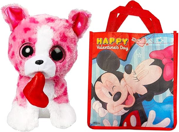 Amazon Co Jp Tyバレンタインデー ビーニーブーセット ミッキーミニーマウスのネクタイピンロメオ犬のバレンタインギフトバッグ付き おもちゃ