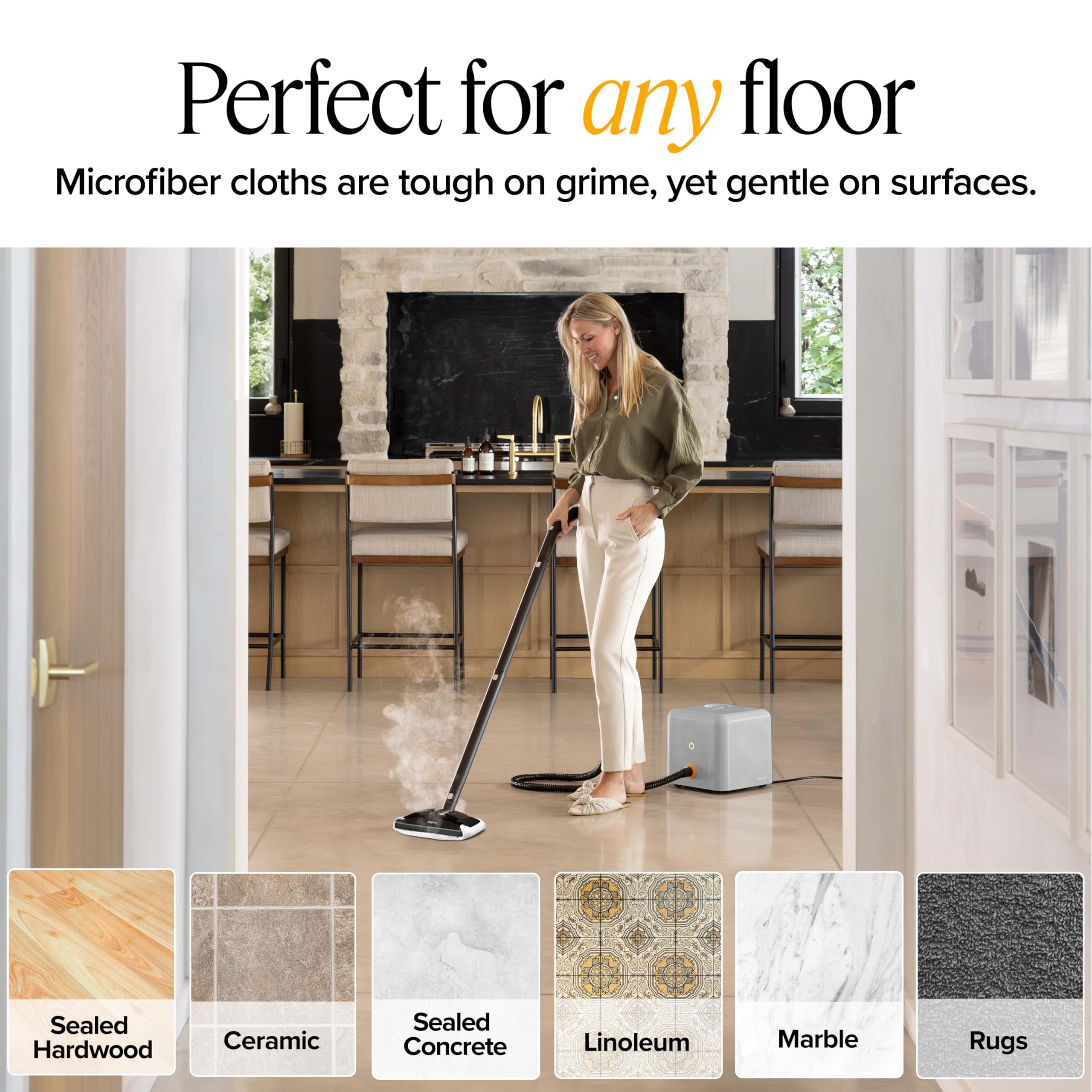 McCulloch MC1275 Heavy-Duty Steam Cleaner, 45 Min Runtime, 18 Accessories | Mop Head, Brushes, & More - Built for Home, Tile, Grout, Carpet, Furniture, & Personal Car Detailing product image 22