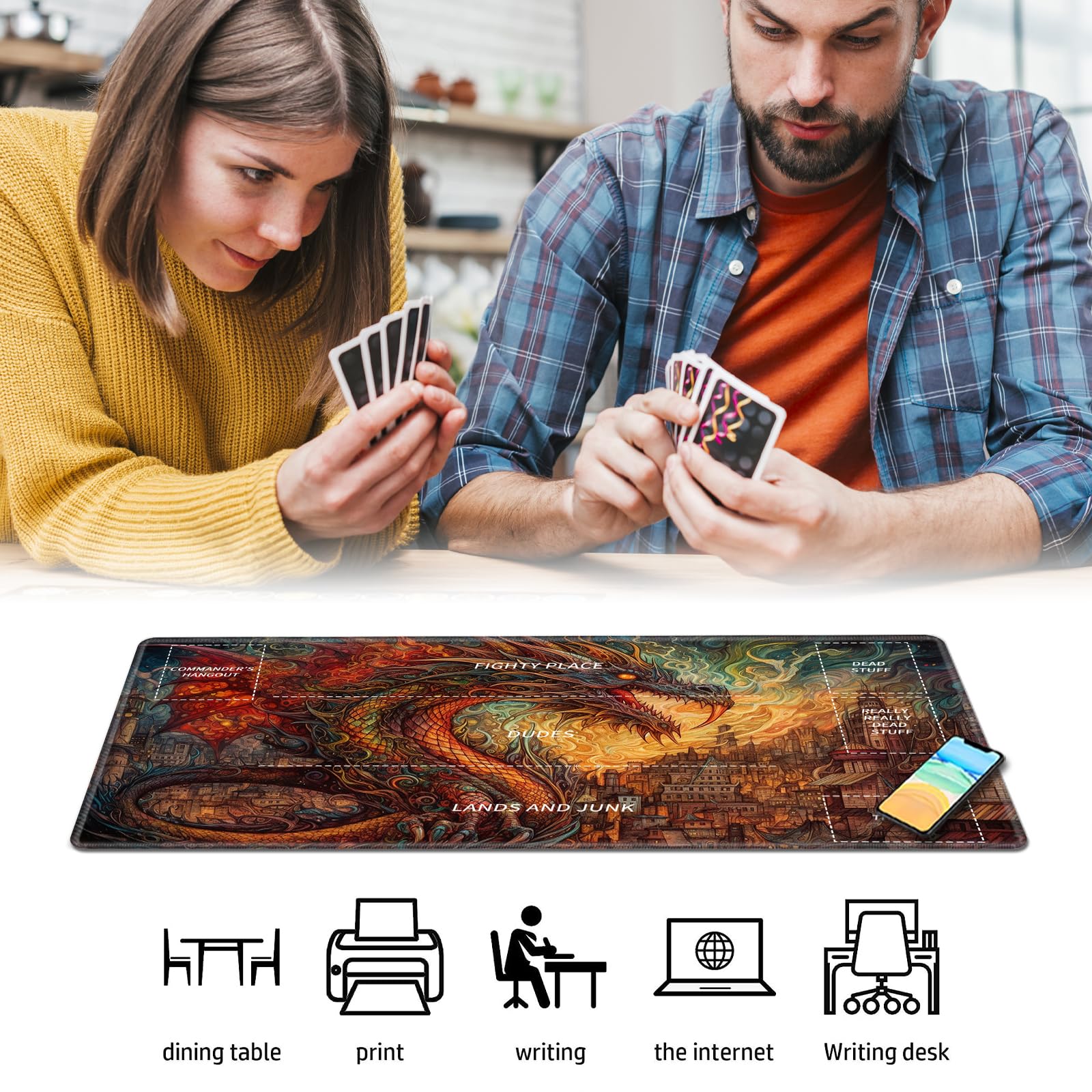 Paramint Ave Maria (cousu) - Tapis de jeu MTG par Anato Finnstark, Bloodborne - Compatible avec Magic The Gathering Playmat - Play MTG, YuGiOh, TCG - Tapis de jeu original - Designs et accessoires