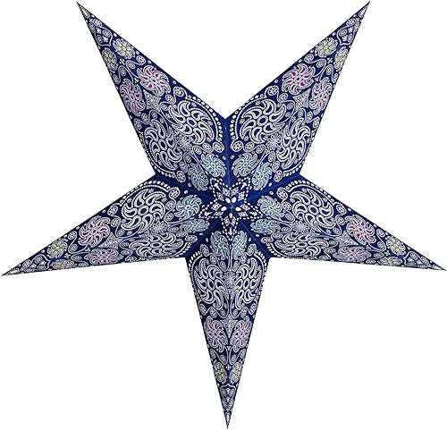 Miniatura 1 de Chakra (azul, mediano) - Linterna de estrella de papel