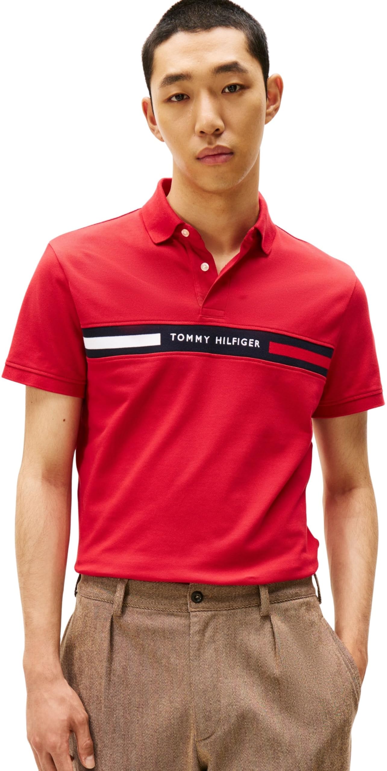 Tommy Hilfiger Herren Poloshirt Kurzarm Chest Insert Regular Fit
